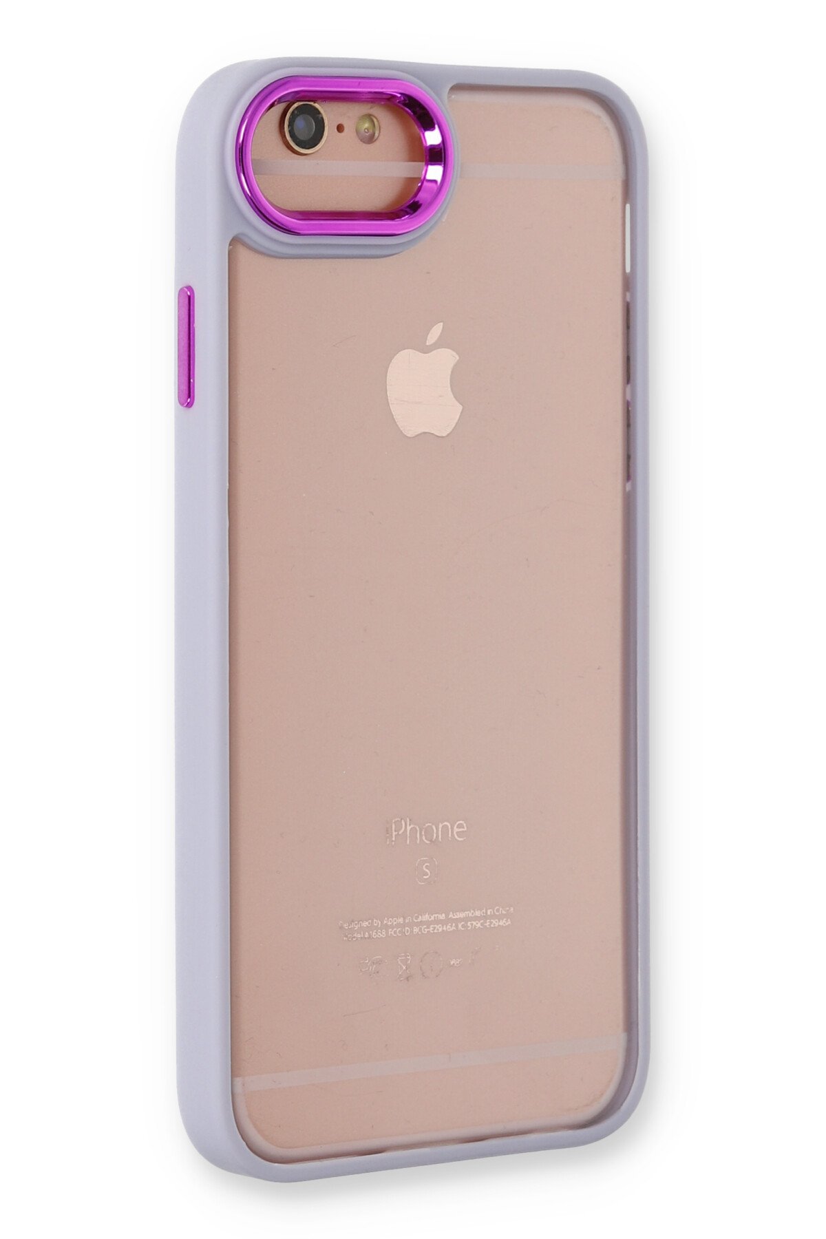 Newface iPhone 6 Kılıf Platin Simli Silikon - Sarı