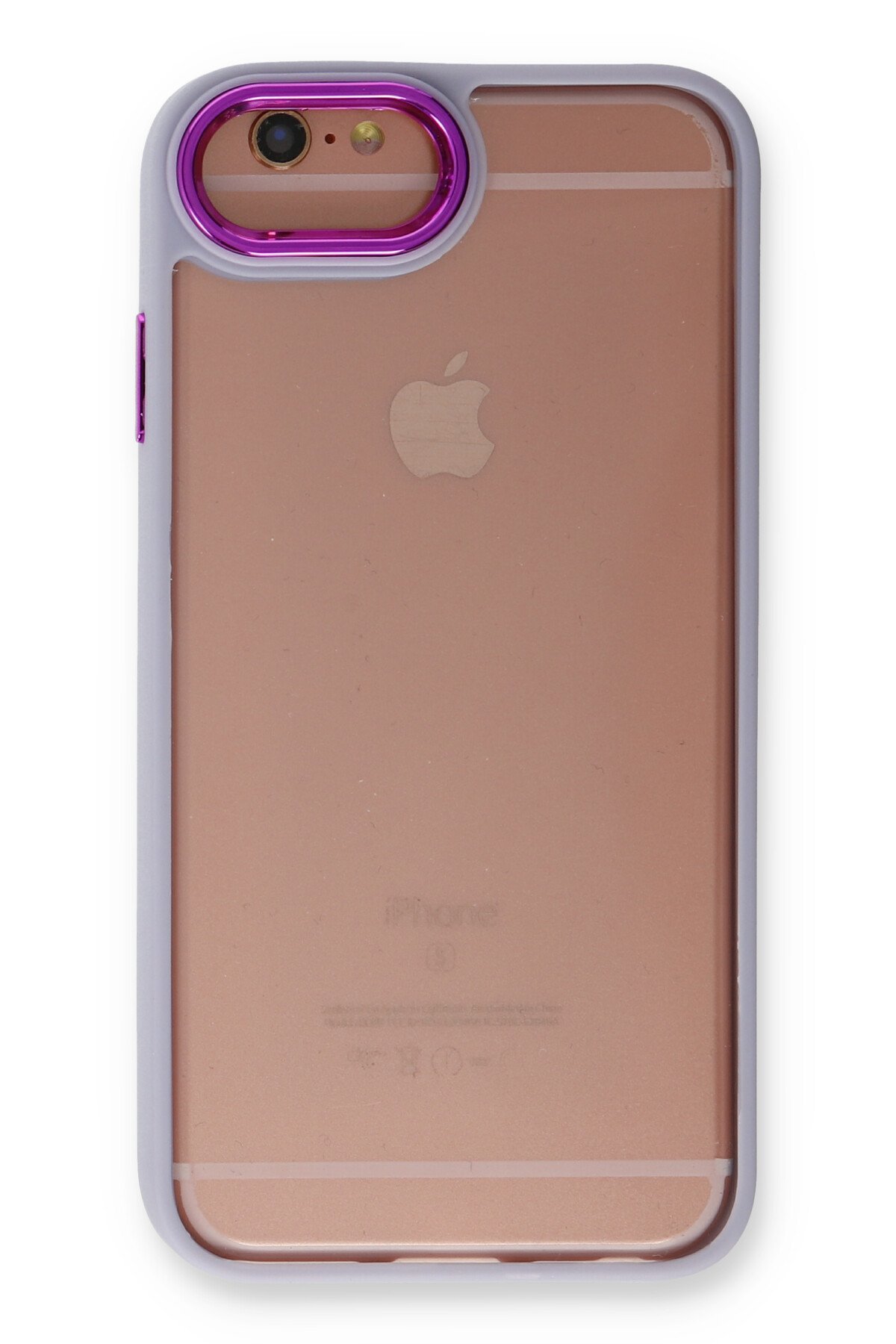 Newface iPhone 6 Kılıf Platin Simli Silikon - Sarı