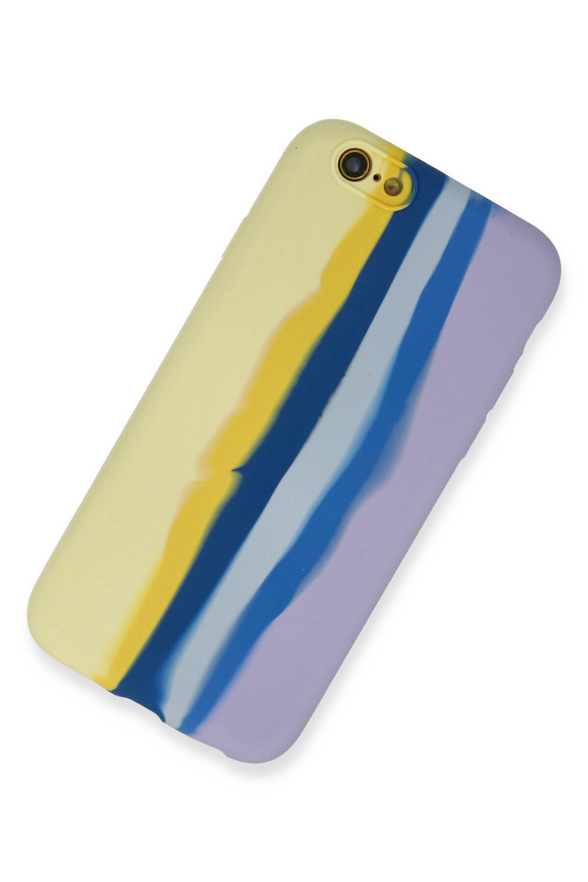 Newface iPhone 6 Kılıf Ebruli Lansman Silikon - Kırmızı-Mor