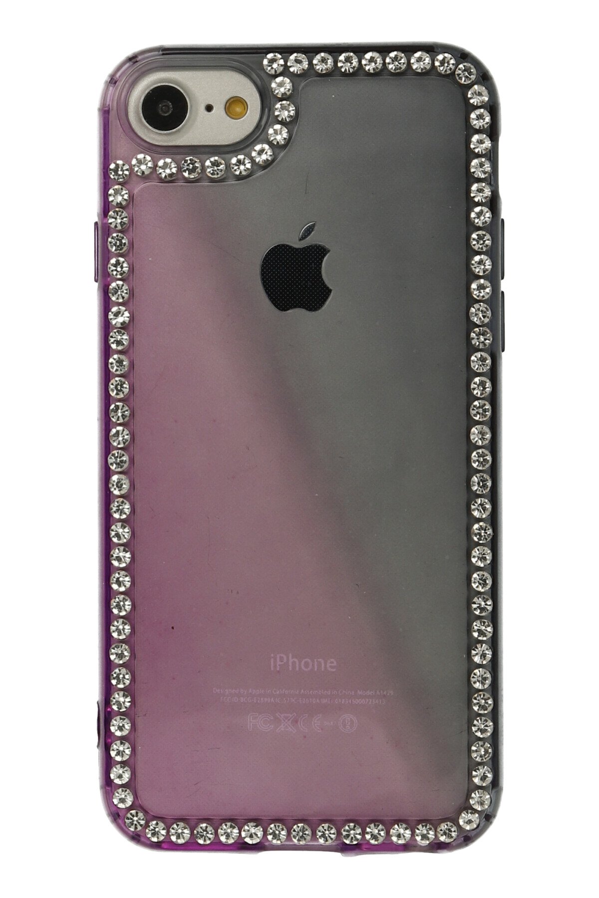 Newface iPhone 6 Kılıf Lansman Glass Kapak - Lila