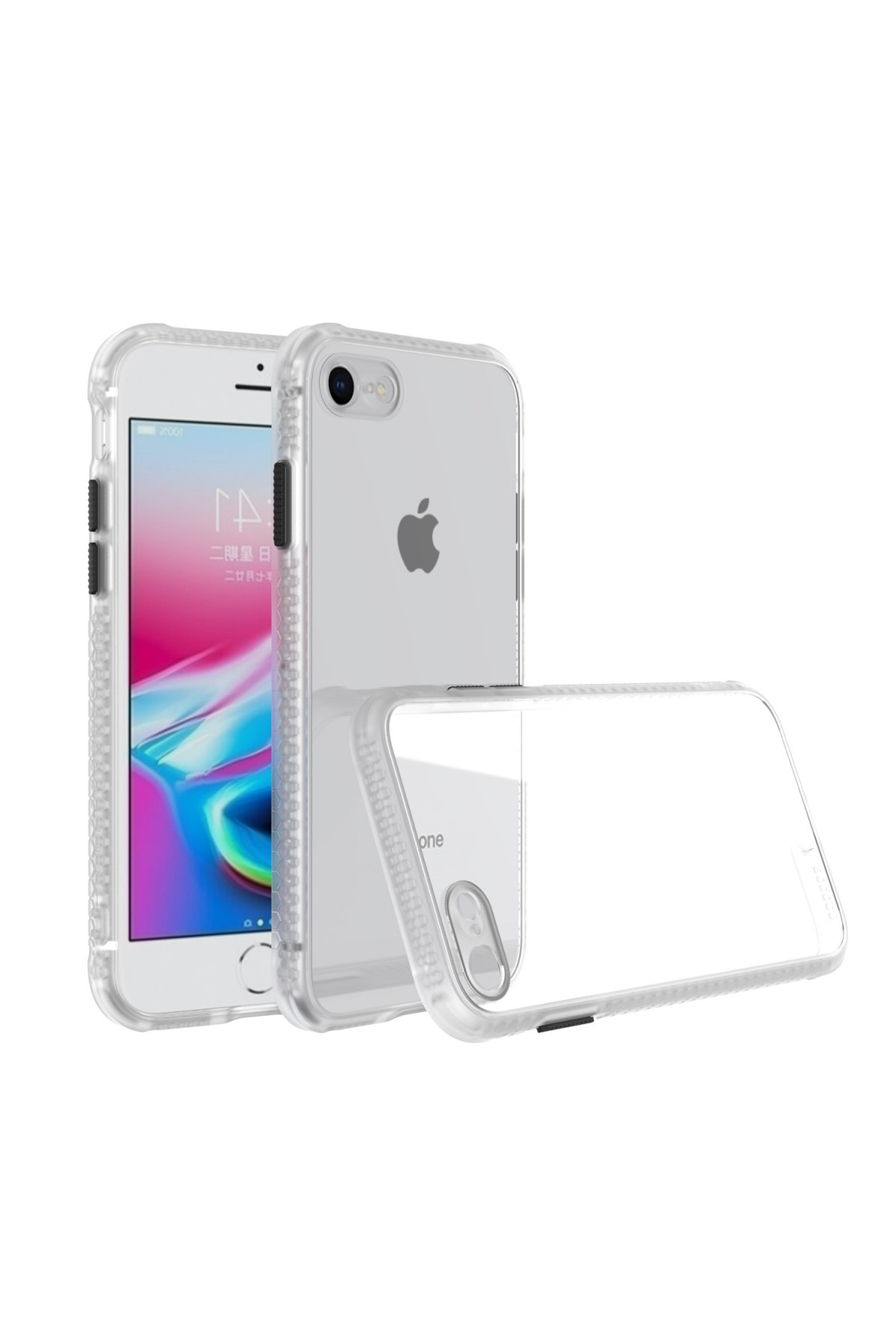 Newface iPhone 6 Kılıf Ebruli Lansman Silikon - Sarı-Lila