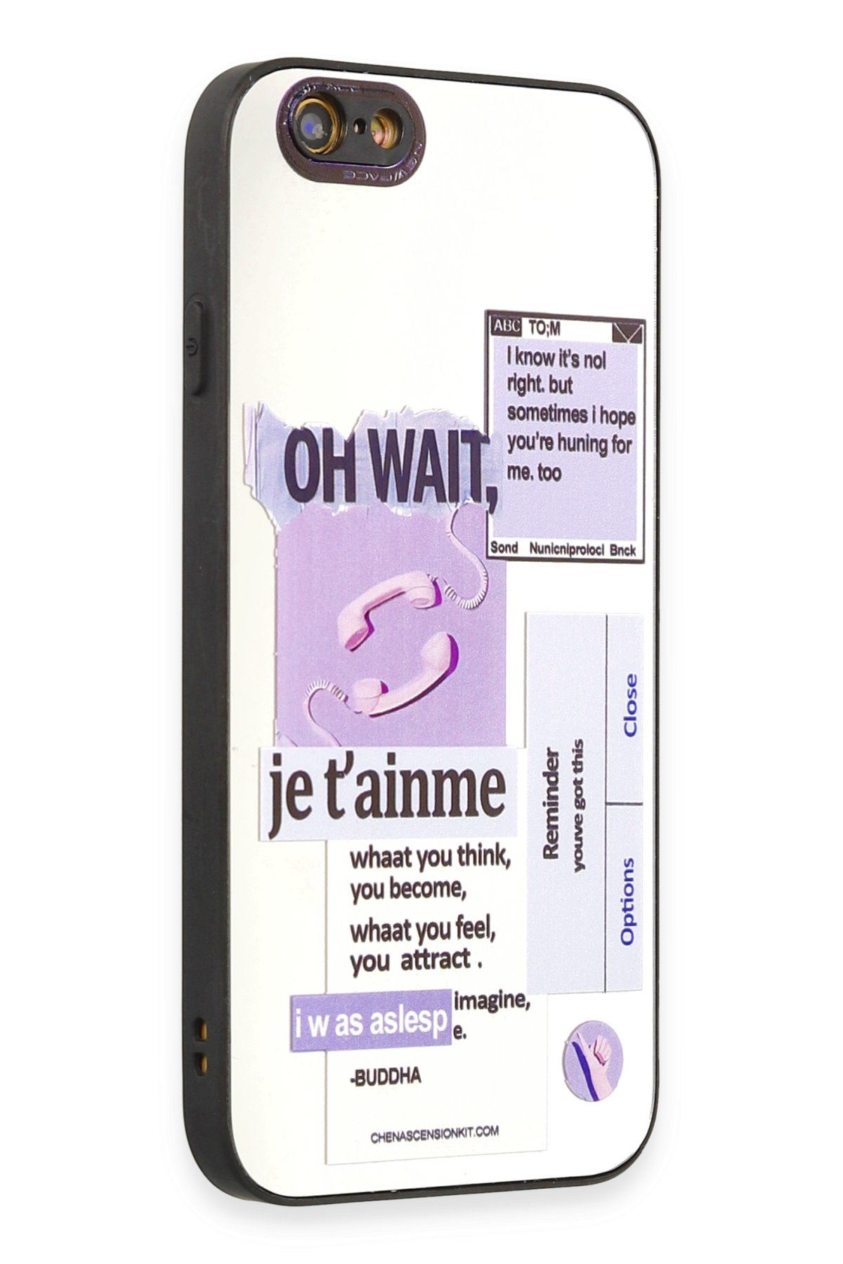 Newface iPhone 6 Kılıf Lansman Glass Kapak - Pembe