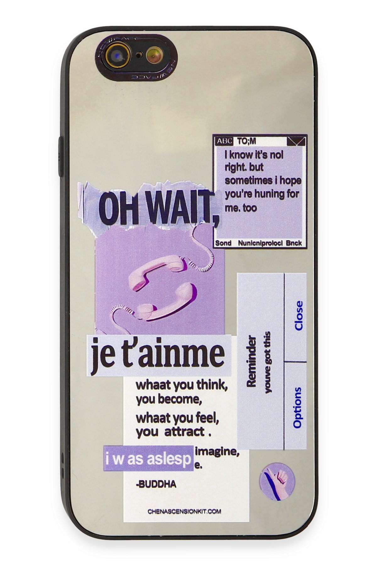 Newface iPhone 6 Kılıf Lansman Glass Kapak - Pembe