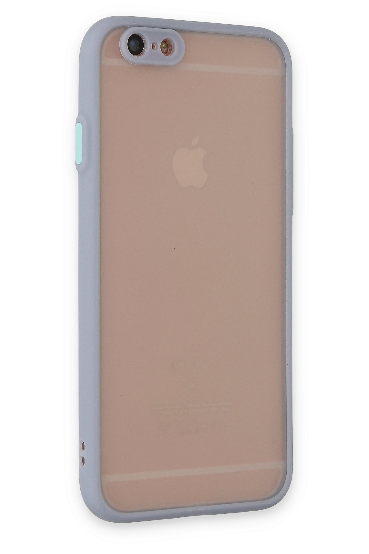 Newface iPhone 6 Kılıf Platin Simli Silikon - Mavi