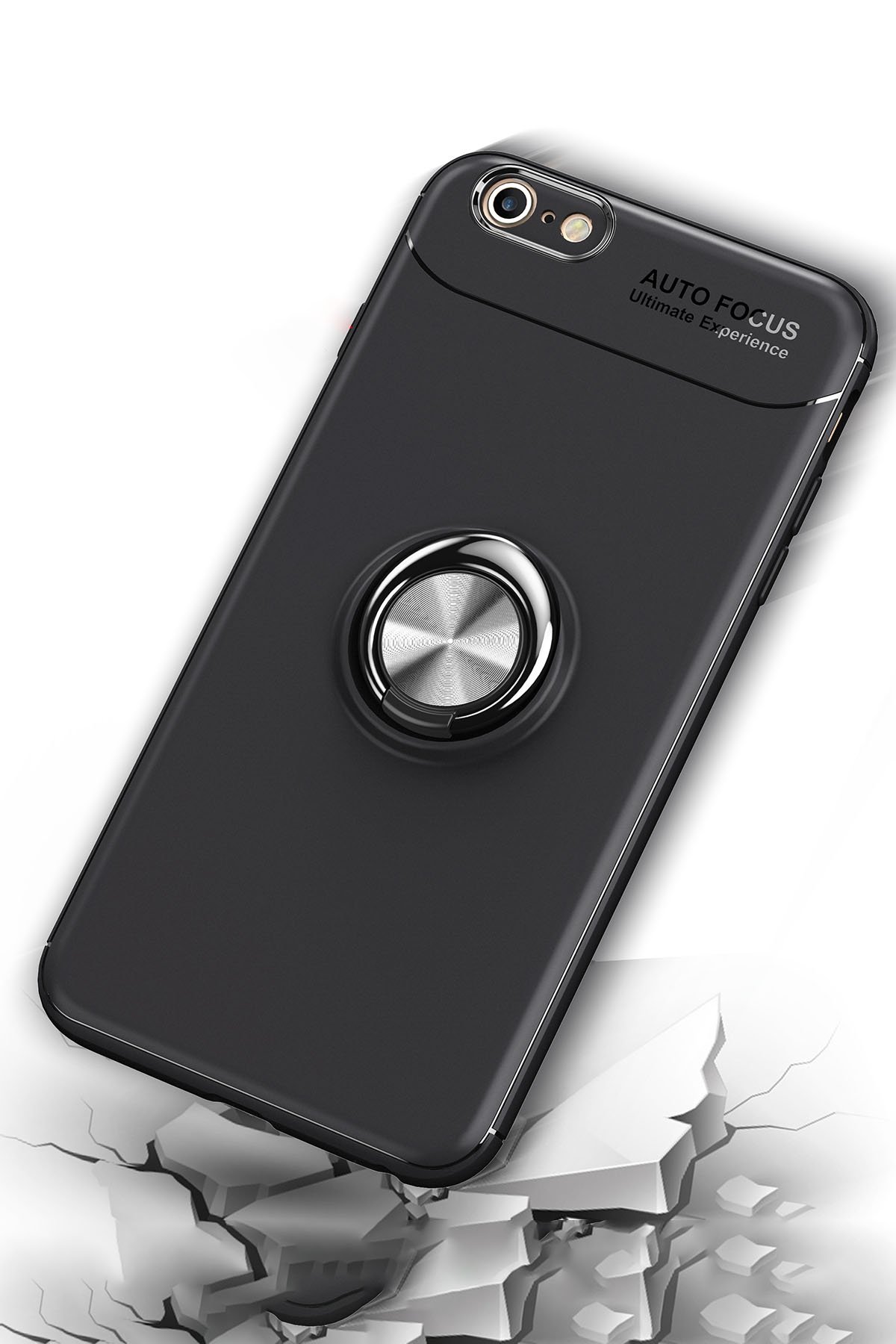 Newface iPhone 6 Kılıf Zuma Kartvizitli Yüzüklü Silikon - Pembe