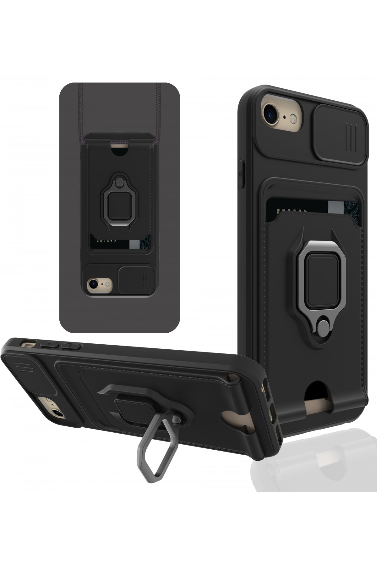 Newface iPhone 6 Kılıf Palm Buzlu Kamera Sürgülü Silikon - Turkuaz