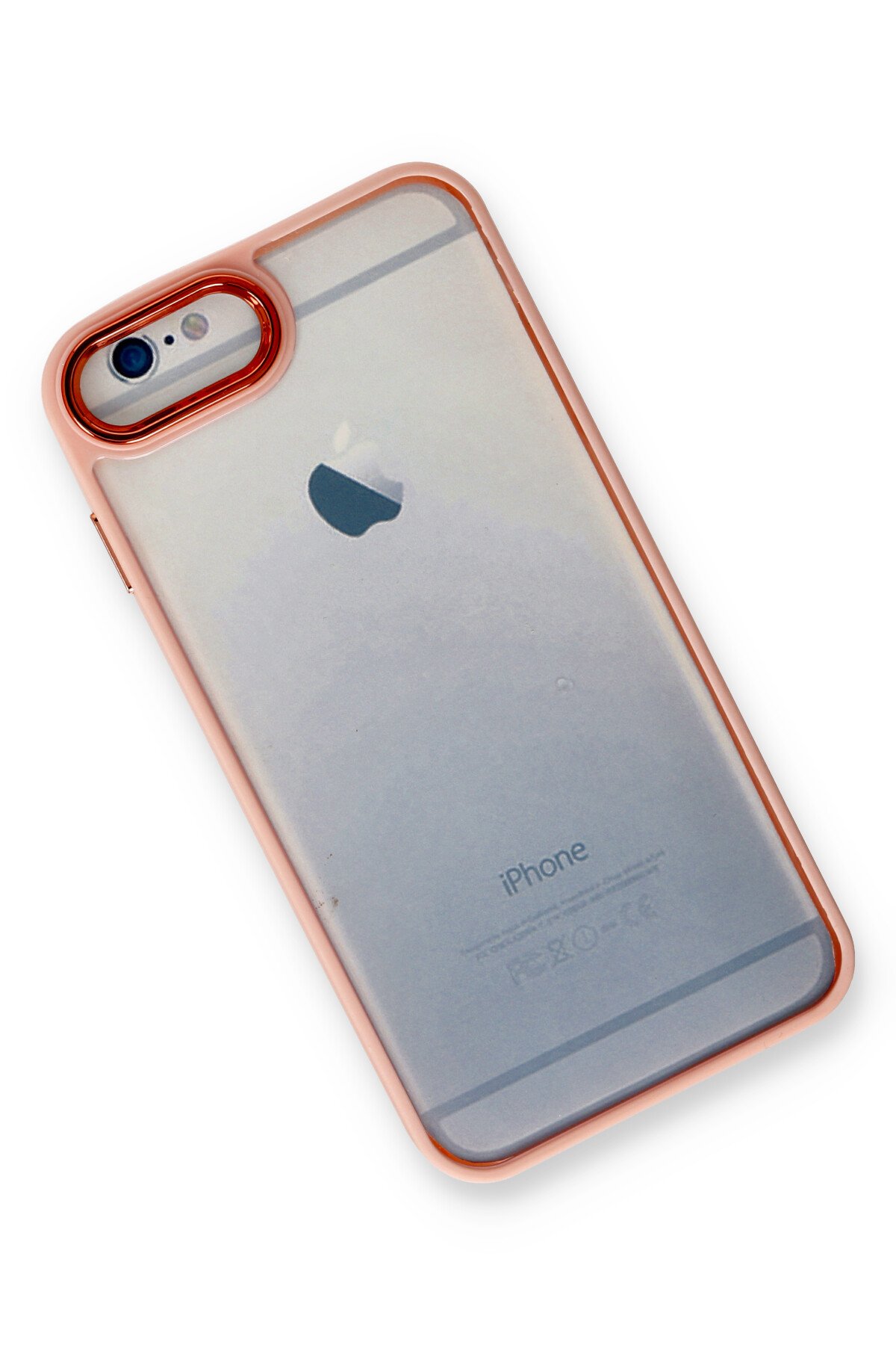 Newface iPhone 6 Plus Kılıf Palm Buzlu Kamera Sürgülü Silikon - Sarı