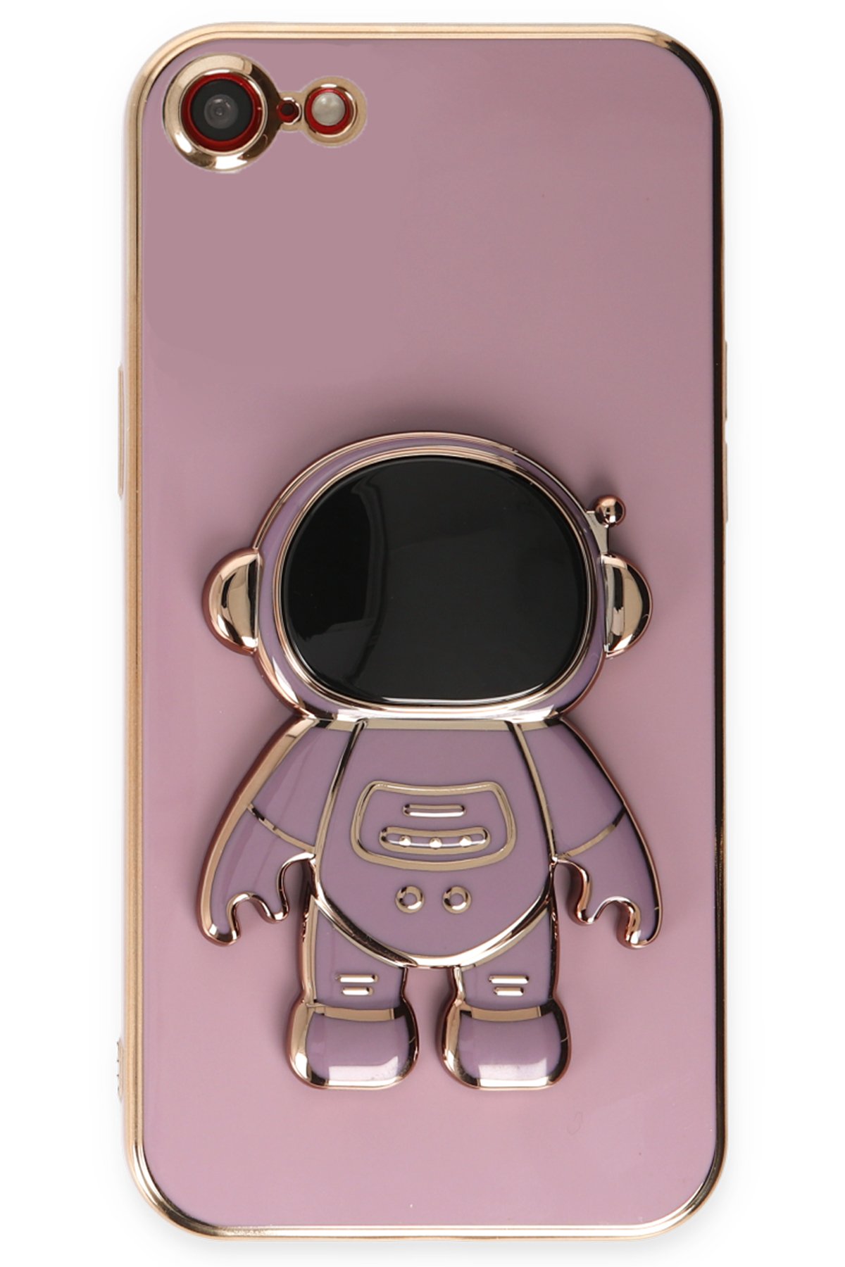 Newface iPhone 7 Kılıf Coco Deri Standlı Kapak - Pudra