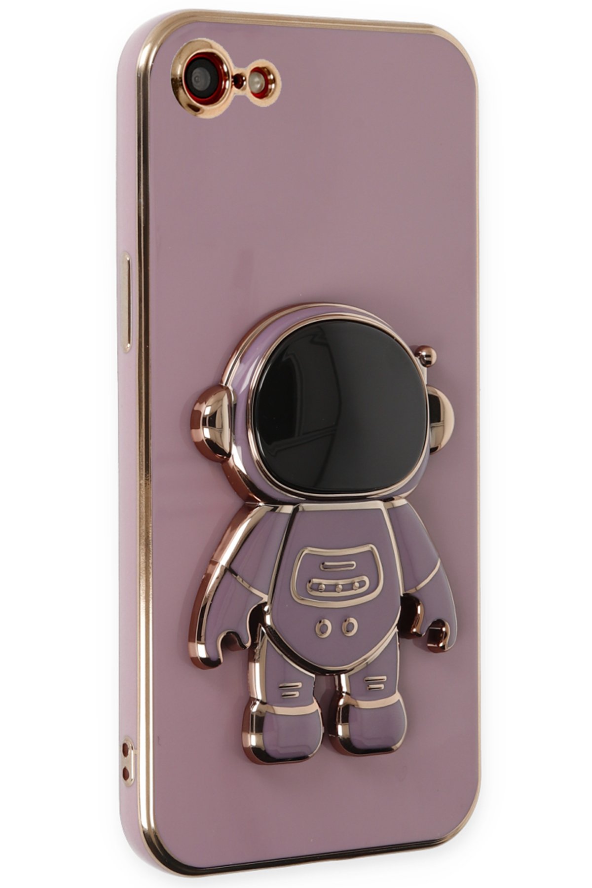 Newface iPhone 7 Kılıf Coco Deri Standlı Kapak - Pudra