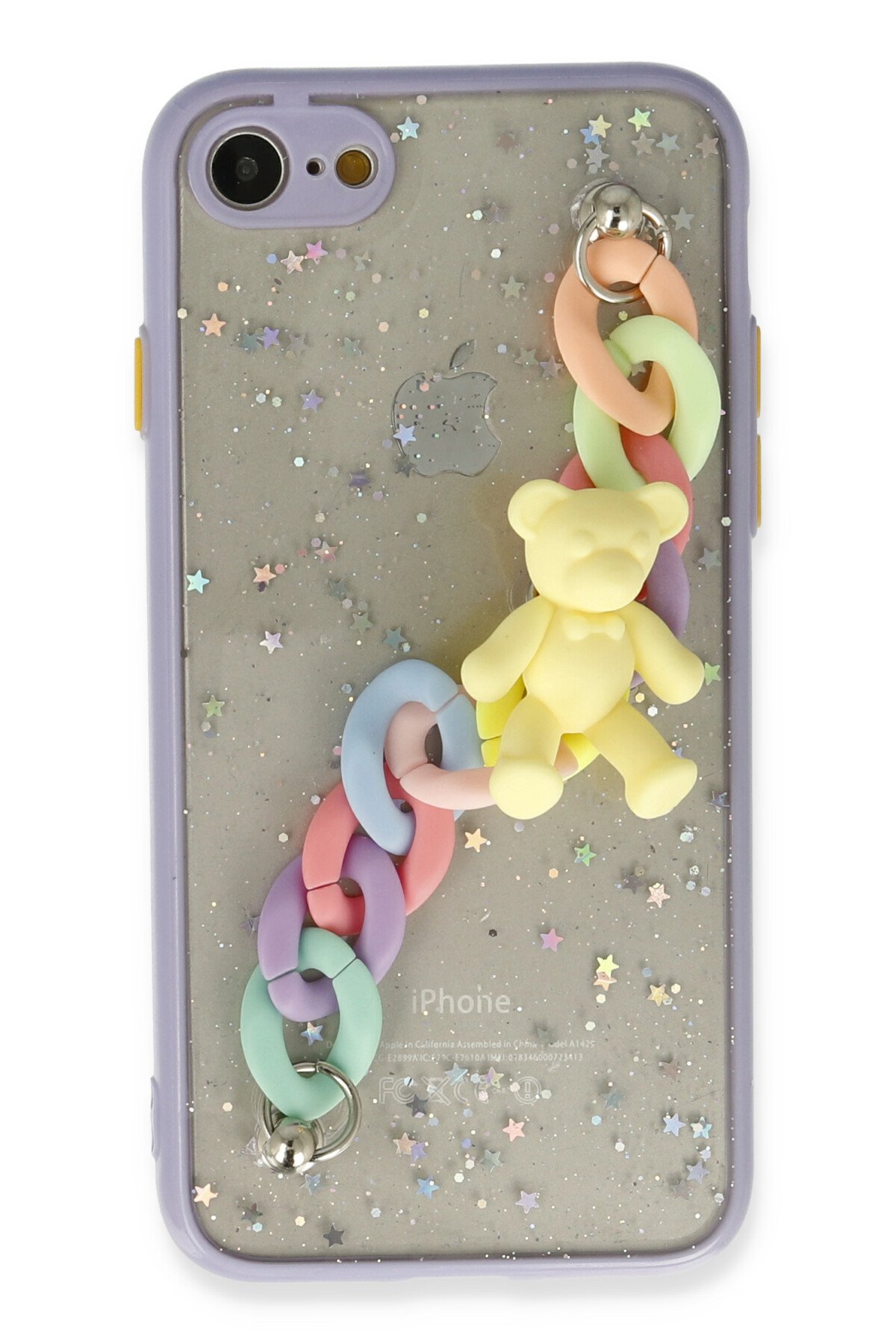 Newface iPhone 7 Kılıf Palm Buzlu Kamera Sürgülü Silikon - Kırmızı