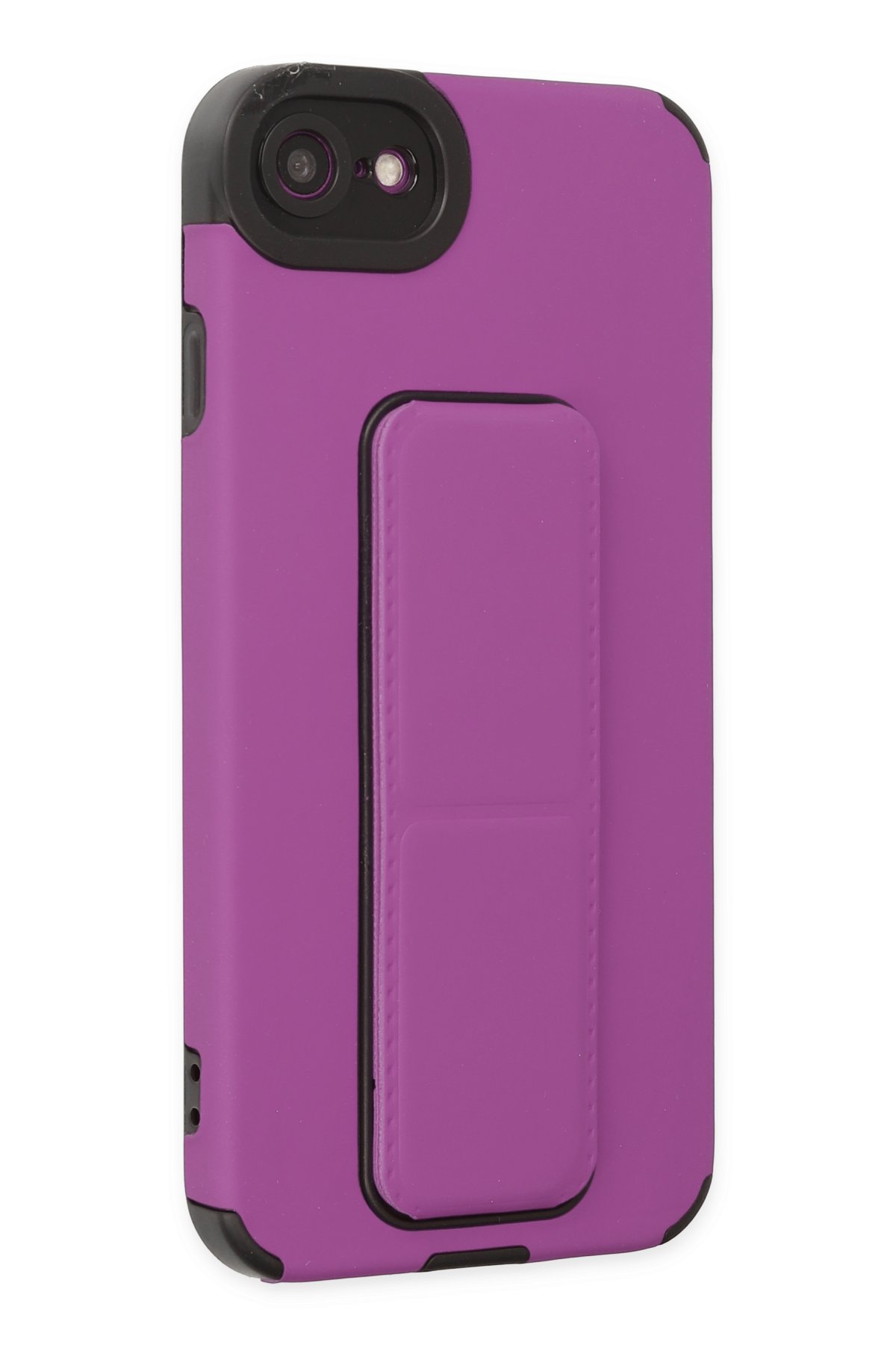 Newface iPhone 7 Kılıf Coco Deri Silikon Kapak - Mor