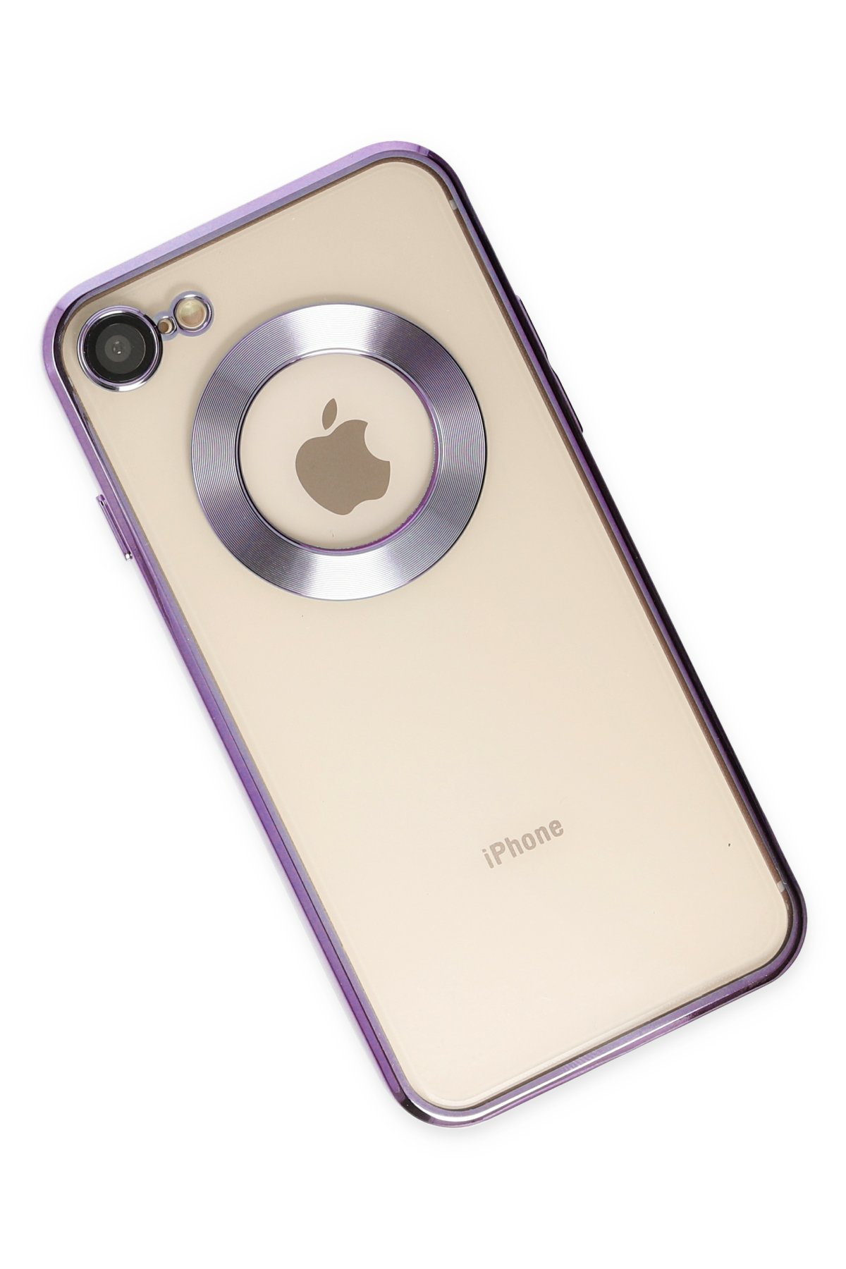 Newface iPhone 7 Kılıf Palm Buzlu Kamera Sürgülü Silikon - Kırmızı