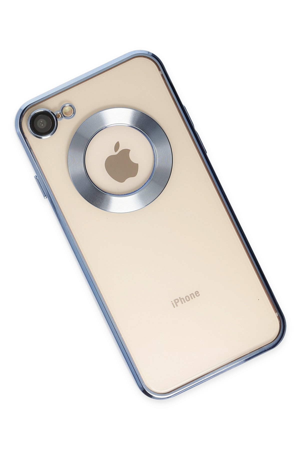 Newface iPhone 7 Kılıf Simli Yüzüklü Silikon - Yeşil