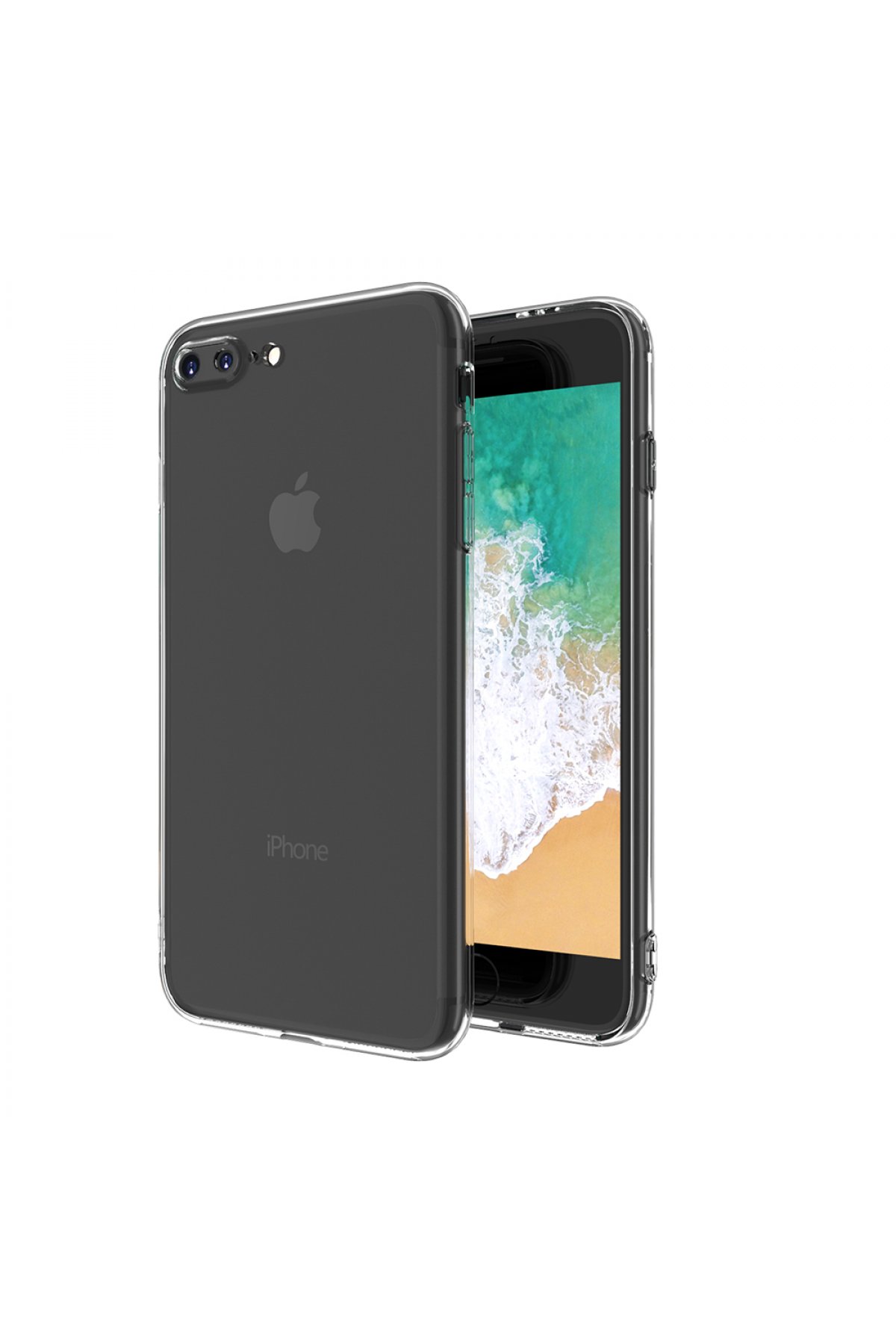 Newface iPhone 7 Plus Kılıf Coco Deri Silikon Kapak - Mor
