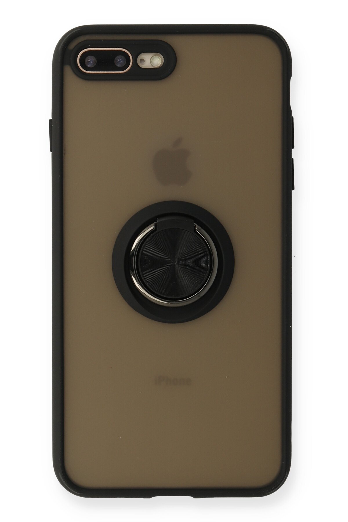 Newface iPhone 7 Plus Kılıf Sofya Yüzüklü Silikon Kapak - Yeşil