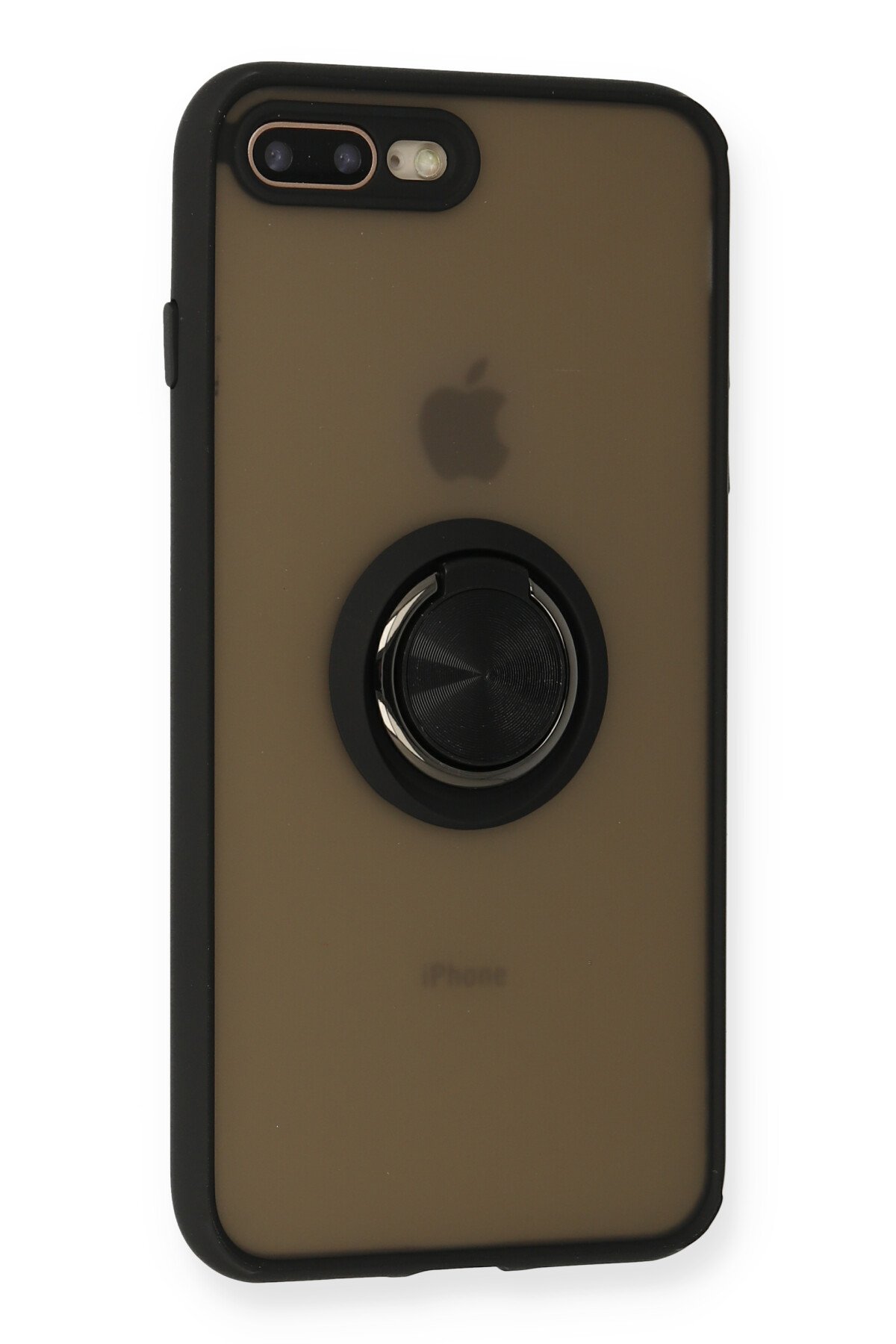 Newface iPhone 7 Plus Kılıf Sofya Yüzüklü Silikon Kapak - Yeşil