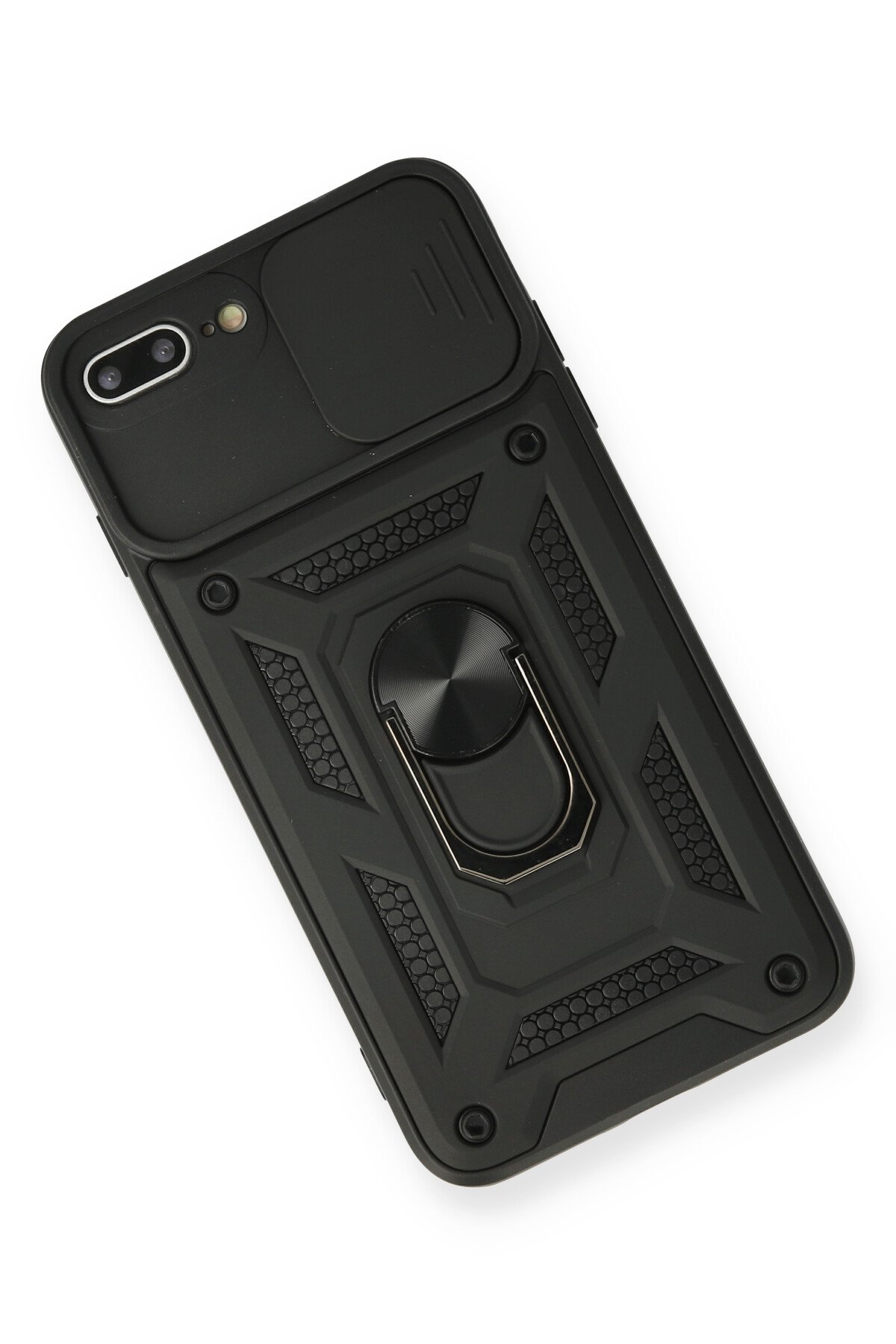 Newface iPhone 7 Plus Kılıf Coco Deri Standlı Kapak - Sarı