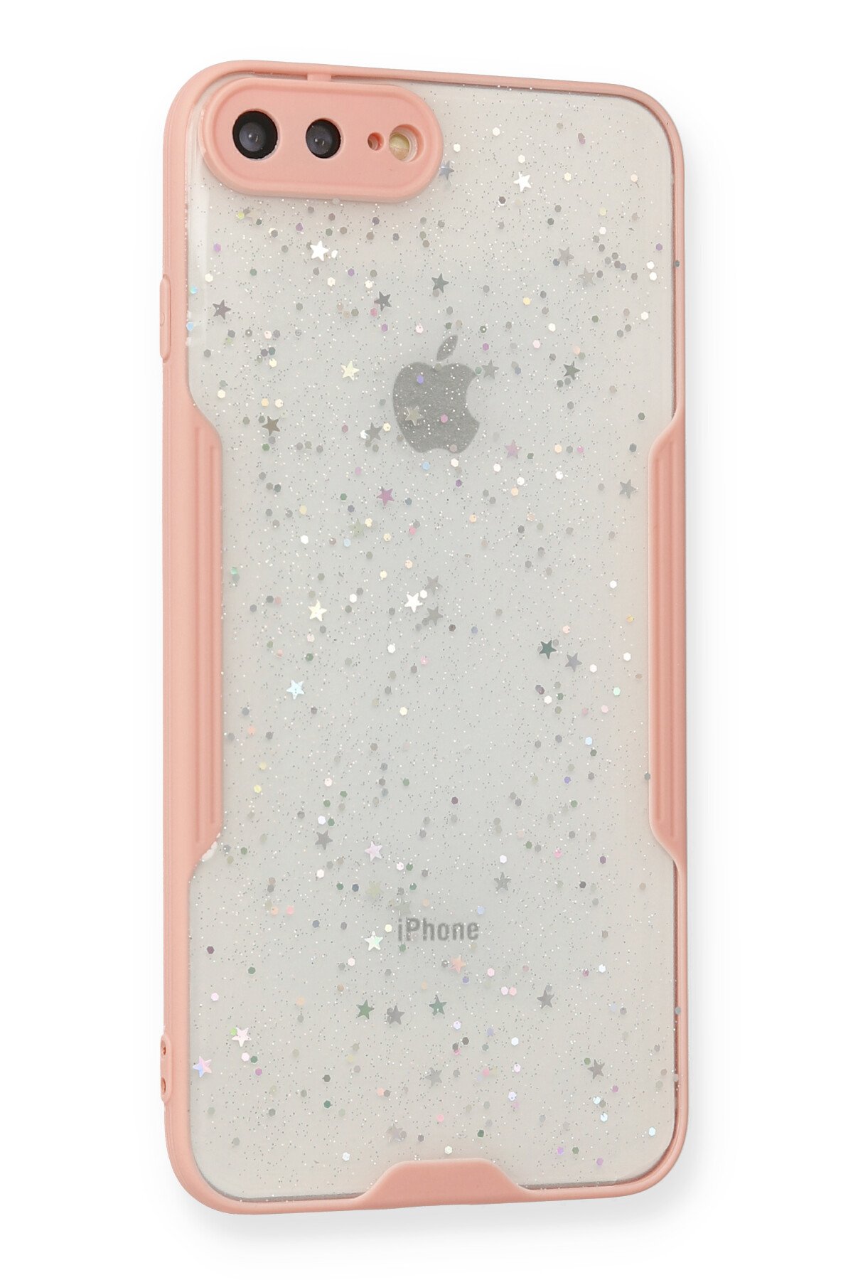 Newface iPhone 7 Plus Kılıf Sofya Yüzüklü Silikon Kapak - Siyah