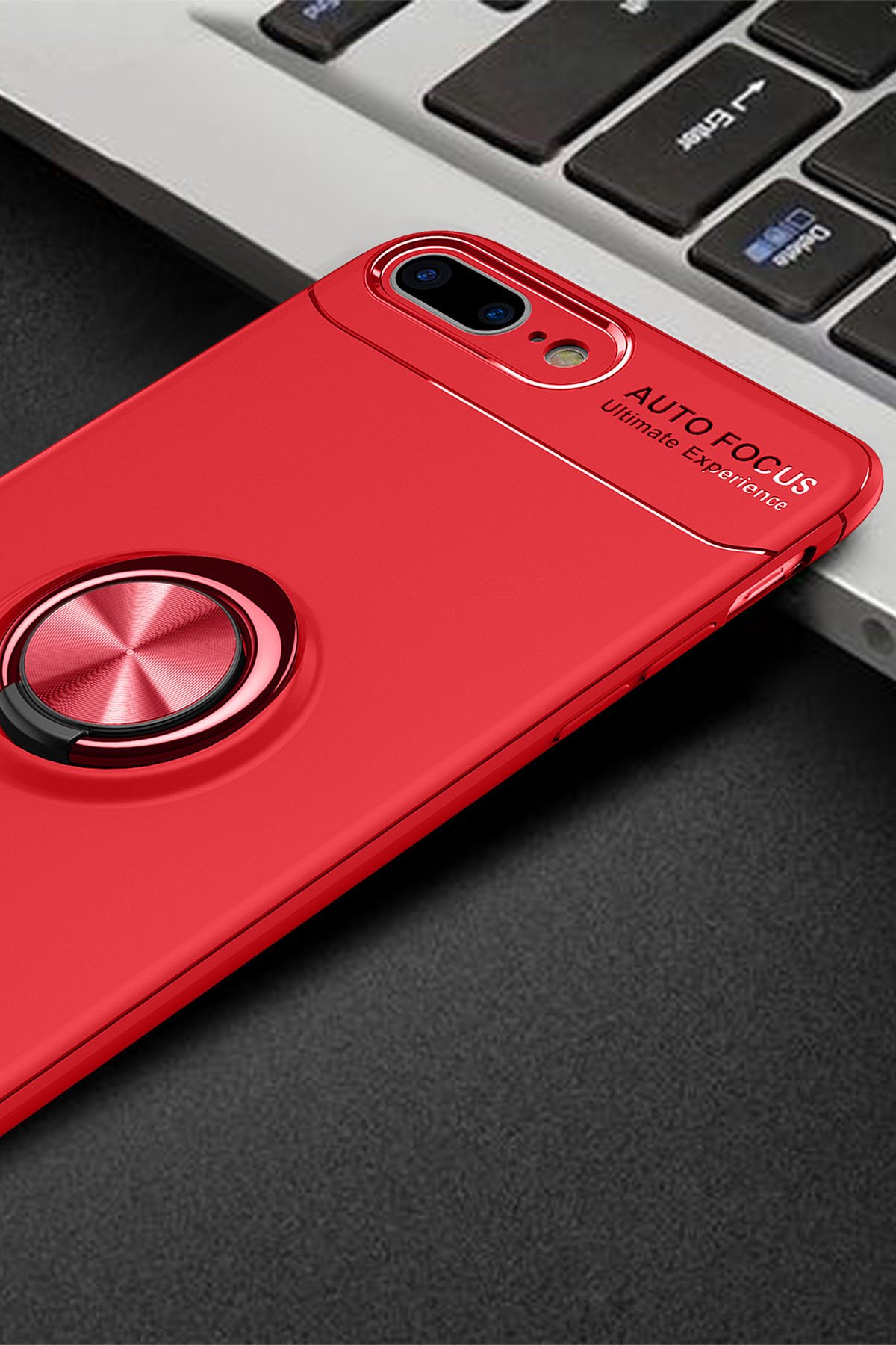 Newface iPhone 7 Plus Kılıf Nano içi Kadife Silikon - Siyah