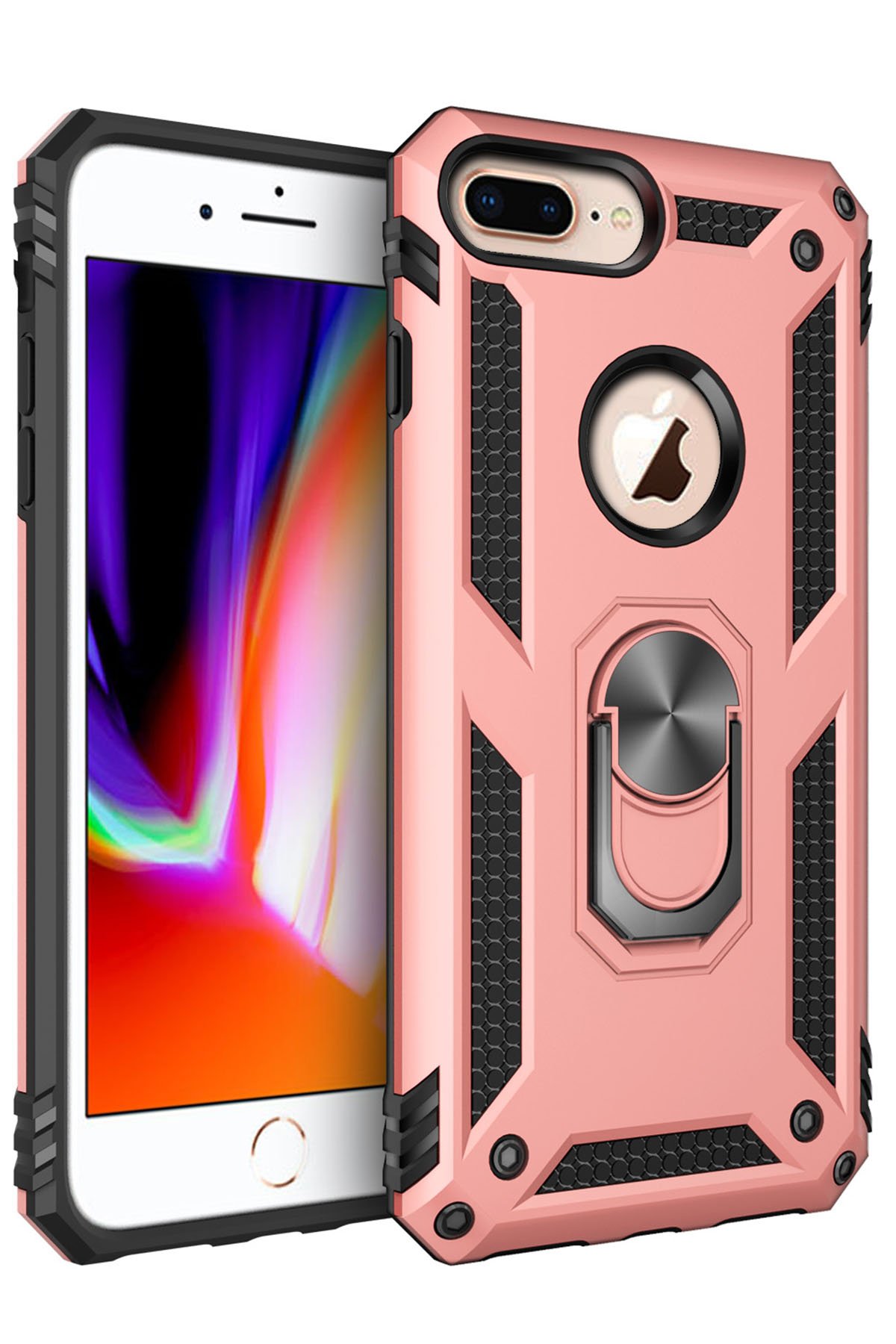 Newface iPhone 7 Plus Kılıf Volet Silikon - Mor