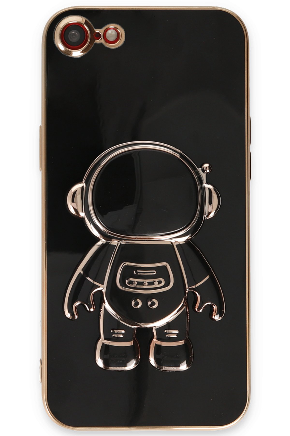 Newface iPhone 8 Kılıf Coco Karbon Silikon - Siyah