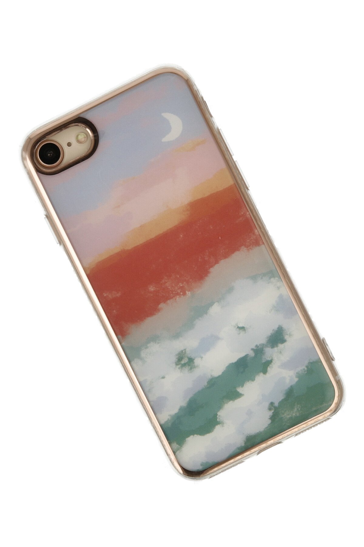 Newface iPhone 8 Kılıf Platin Simli Silikon - Pembe