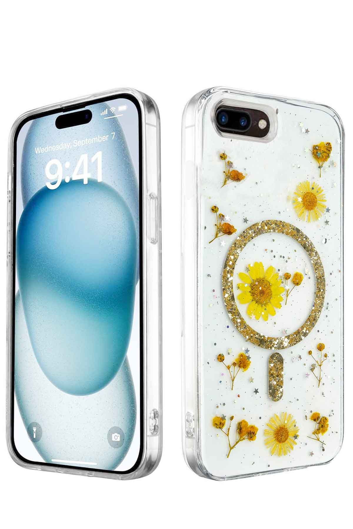 Newface iPhone 8 5D Eko Cam Ekran Koruyucu - Beyaz