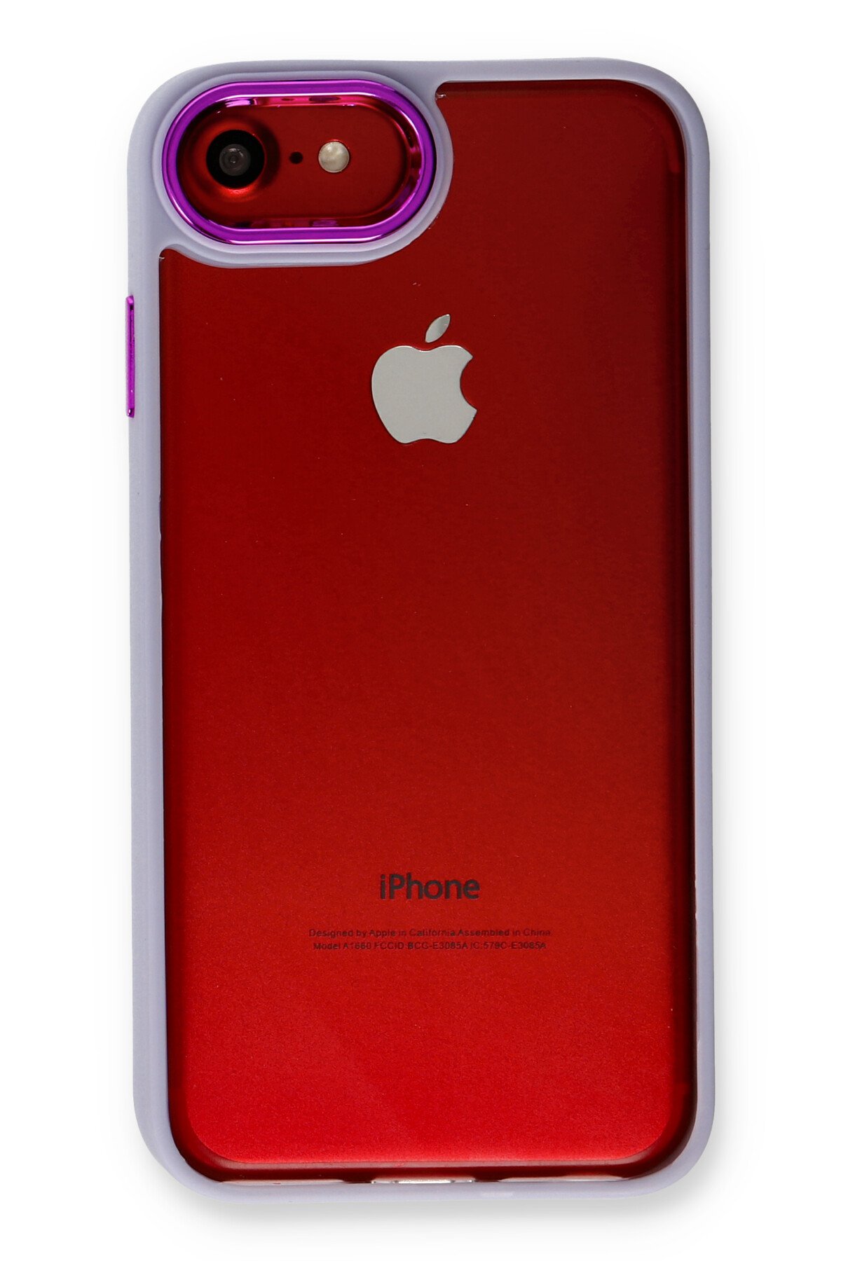 Newface iPhone 8 Kılıf Range Yüzüklü Silikon - Kırmızı