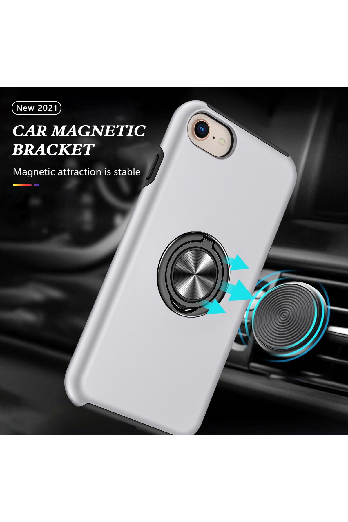 Newface iPhone 8 Kılıf Platin Silikon - Mavi