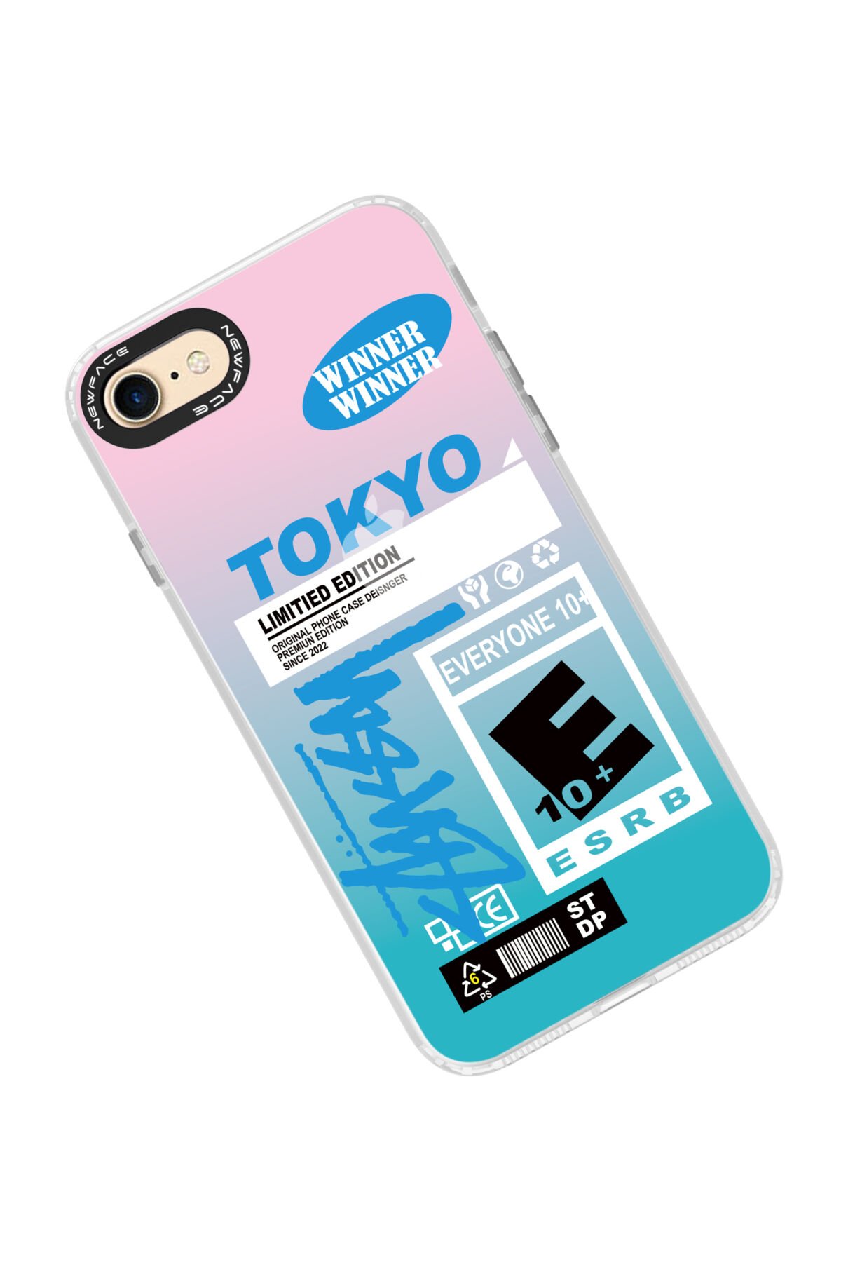 Newface iPhone 8 Kılıf Platin Simli Silikon - Lacivert