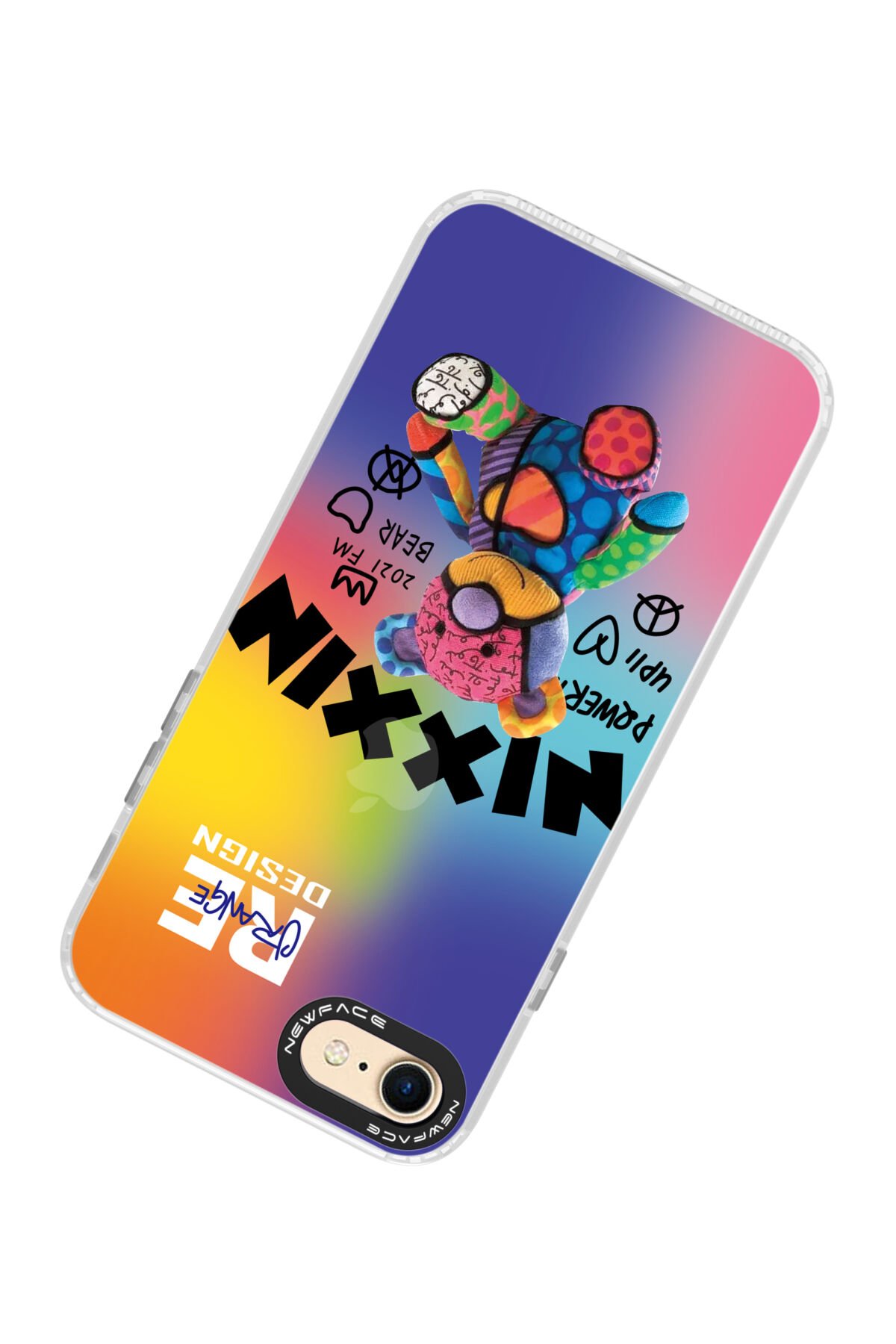 Newface iPhone 8 Kılıf Lansman Glass Kapak - Pembe
