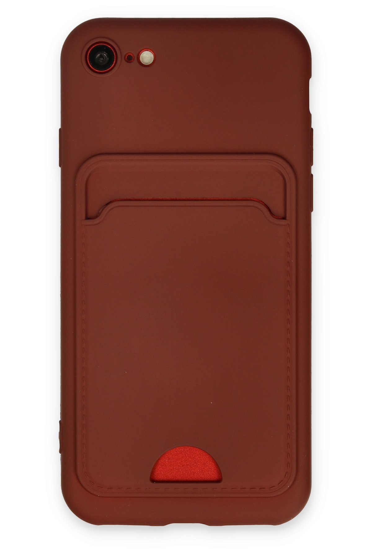 Newface iPhone 8 Kılıf Lansman Legant Silikon - Bordo