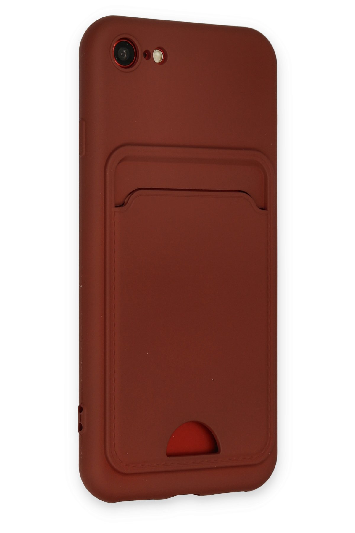 Newface iPhone 8 Kılıf Lansman Legant Silikon - Bordo