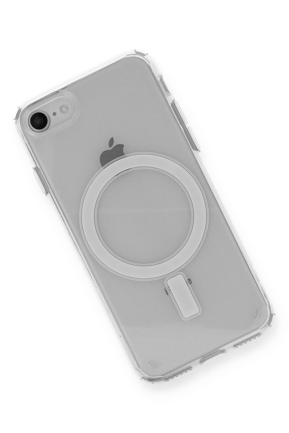 Newface iPhone 8 Kılıf Zegna Yüzüklü Silikon Kapak - Rose