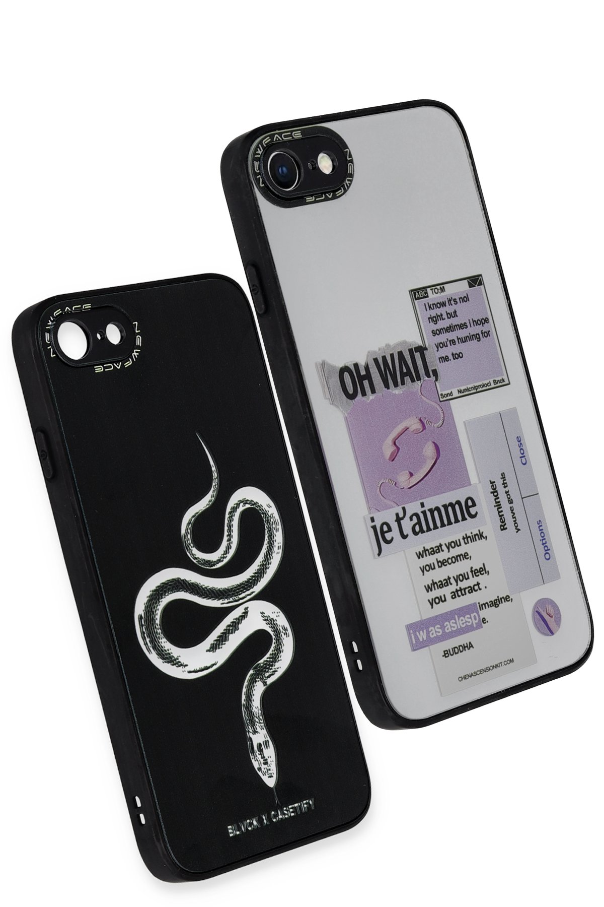 Newface iPhone 8 Kılıf Montreal Yüzüklü Silikon Kapak - Lacivert