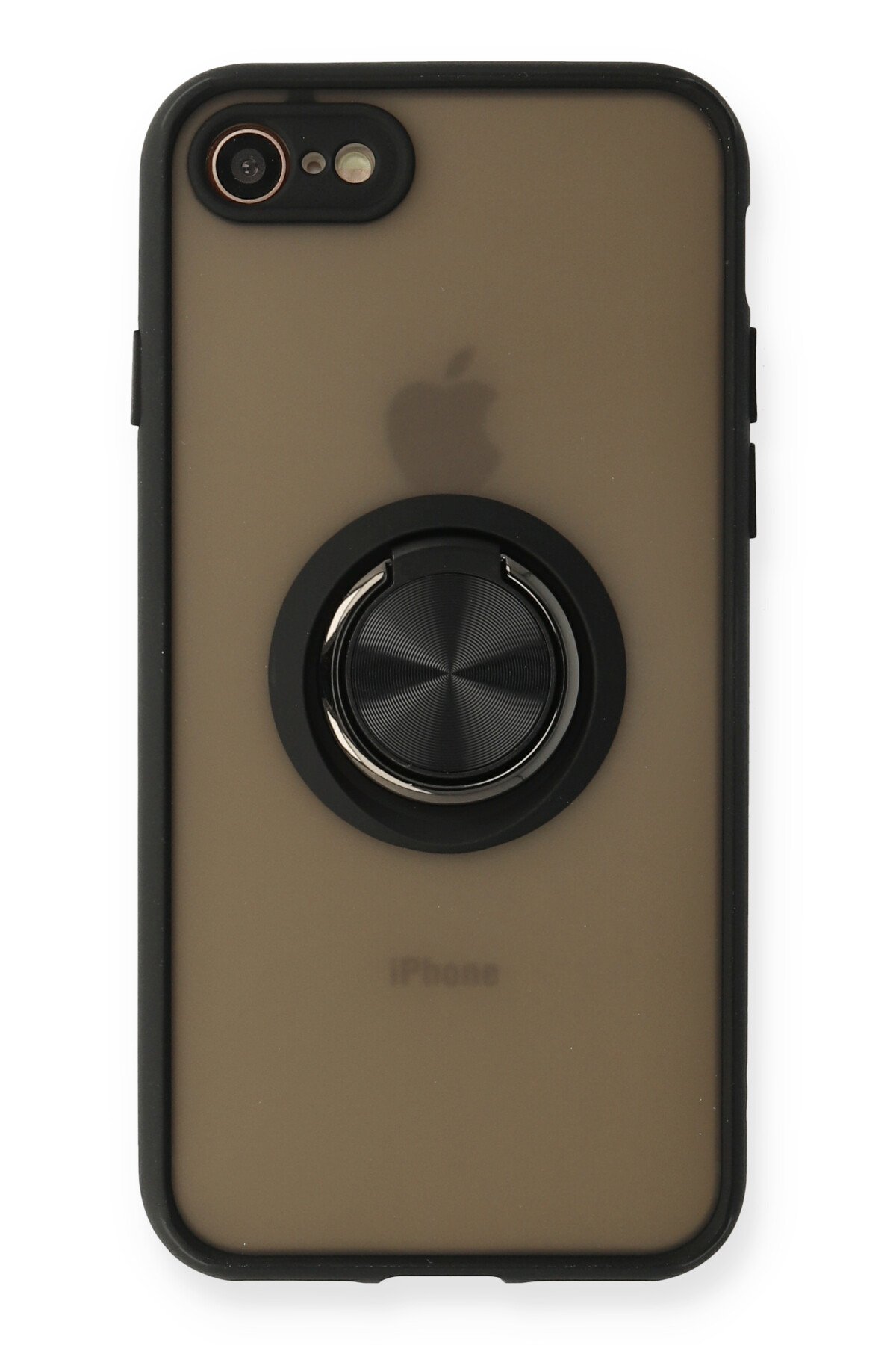 Newface iPhone 8 Kılıf Pars Lens Yüzüklü Silikon - Gümüş