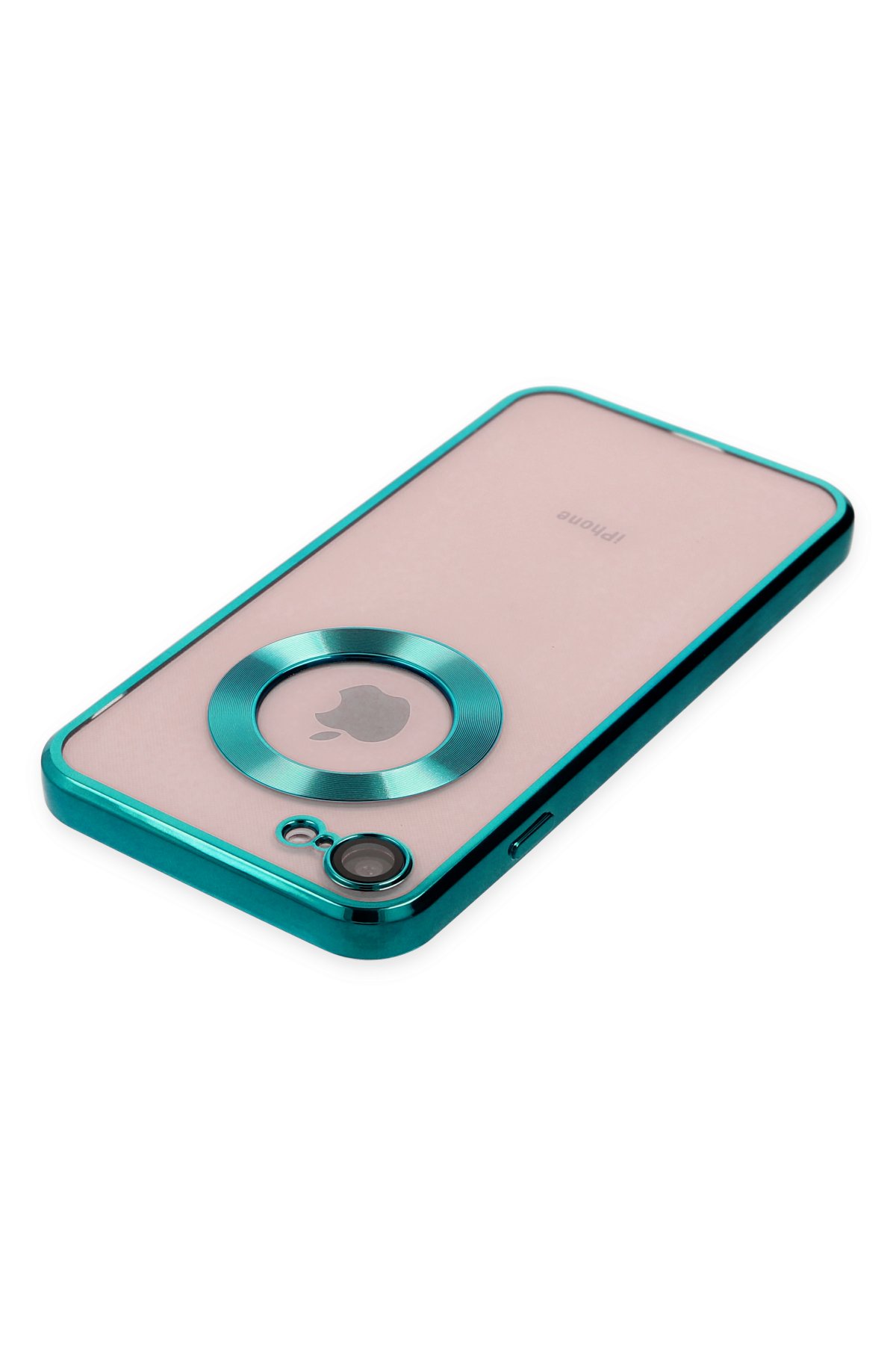 Newface iPhone 8 Kılıf Platin Simli Silikon - Pembe