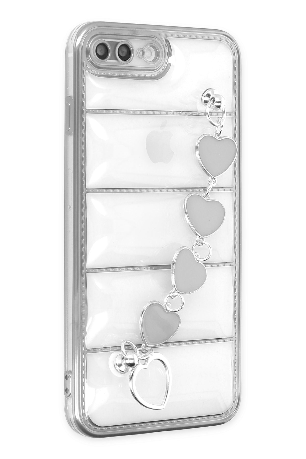 Newface iPhone 8 Plus Kılıf Lansman Glass Kapak - Pembe