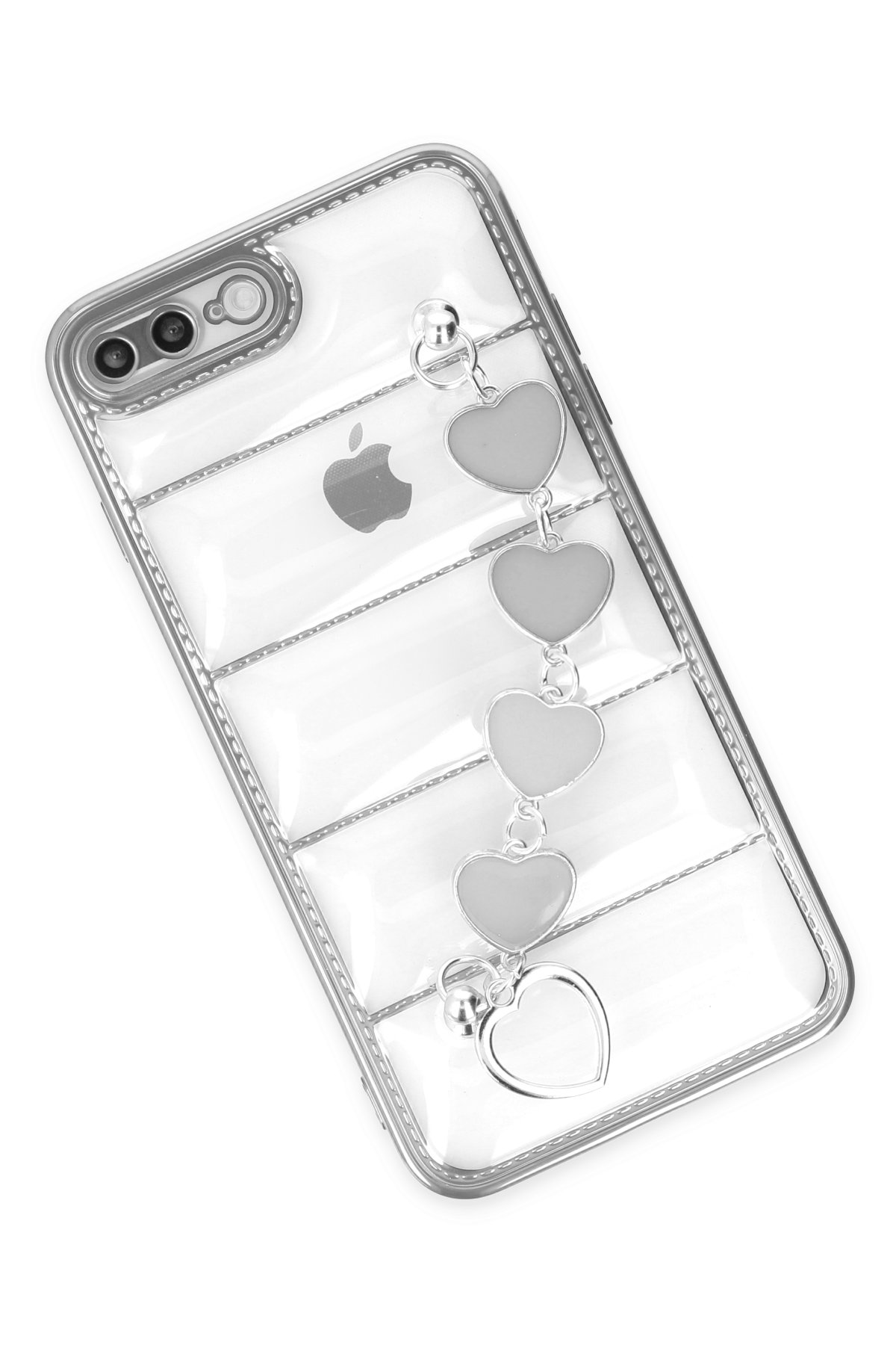 Newface iPhone 8 Plus Kılıf Lansman Glass Kapak - Pembe