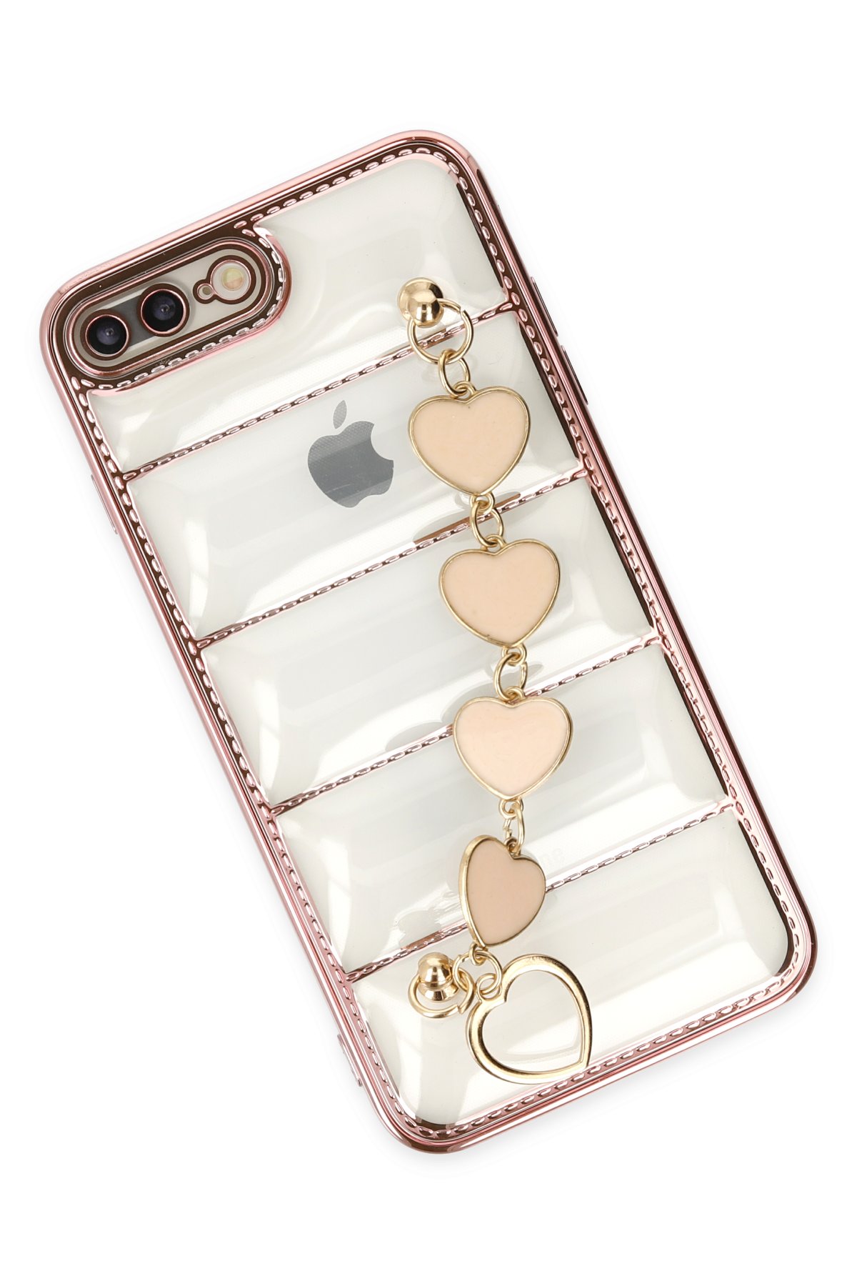 Newface iPhone 8 Plus Kılıf Sweet Desenli Silikon Kapak - Şeffaf