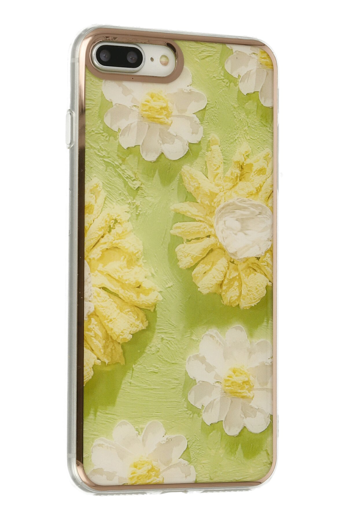 Newface iPhone 8 Plus Kılıf Sofya Yüzüklü Silikon Kapak - Siyah