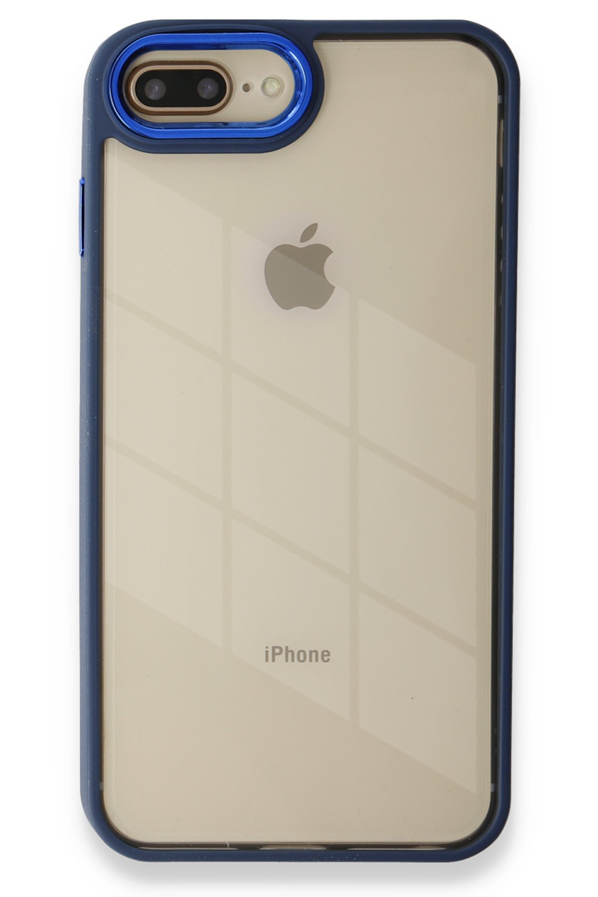 Newface iPhone 8 Plus Kılıf Coco Deri Silikon Kapak - Sarı