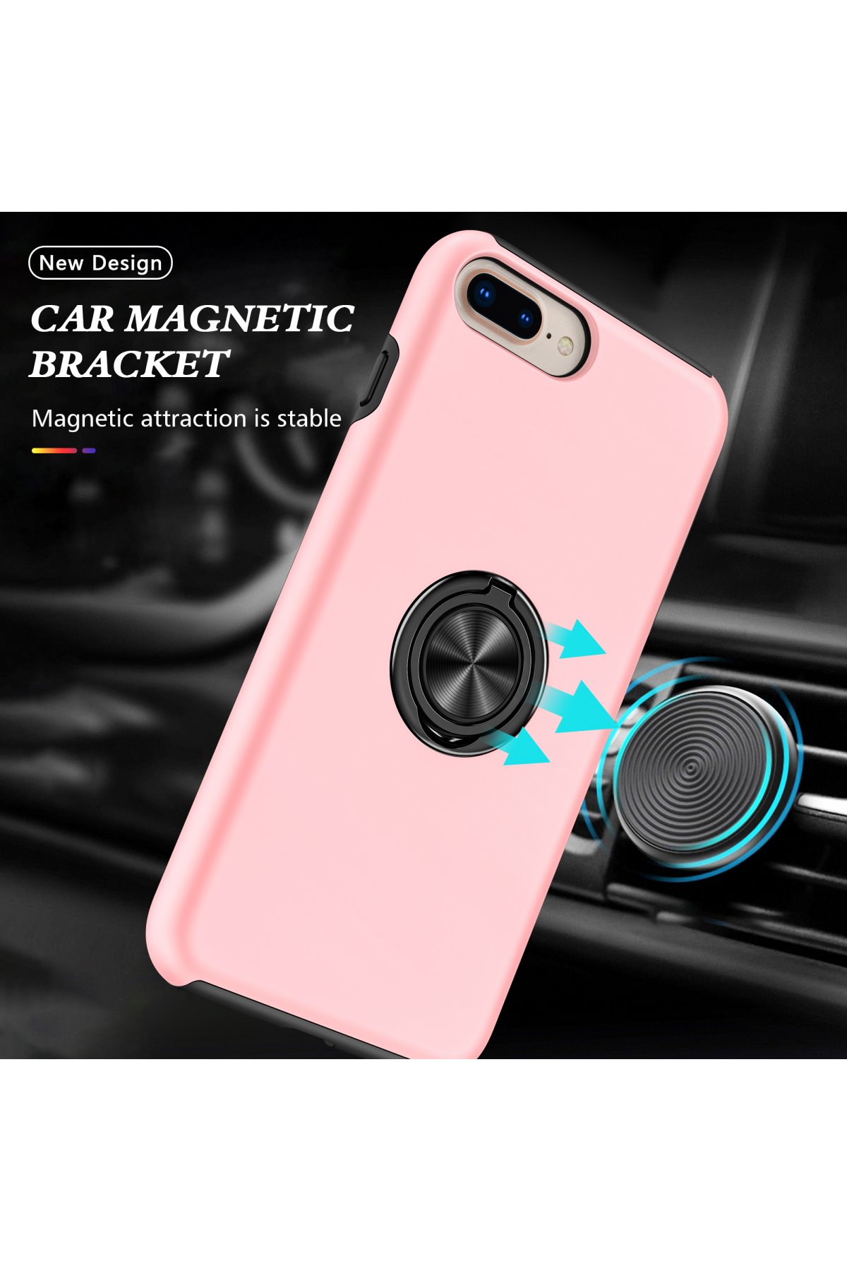 Newface iPhone 8 Plus Kılıf PP Ultra İnce Kapak - Pembe
