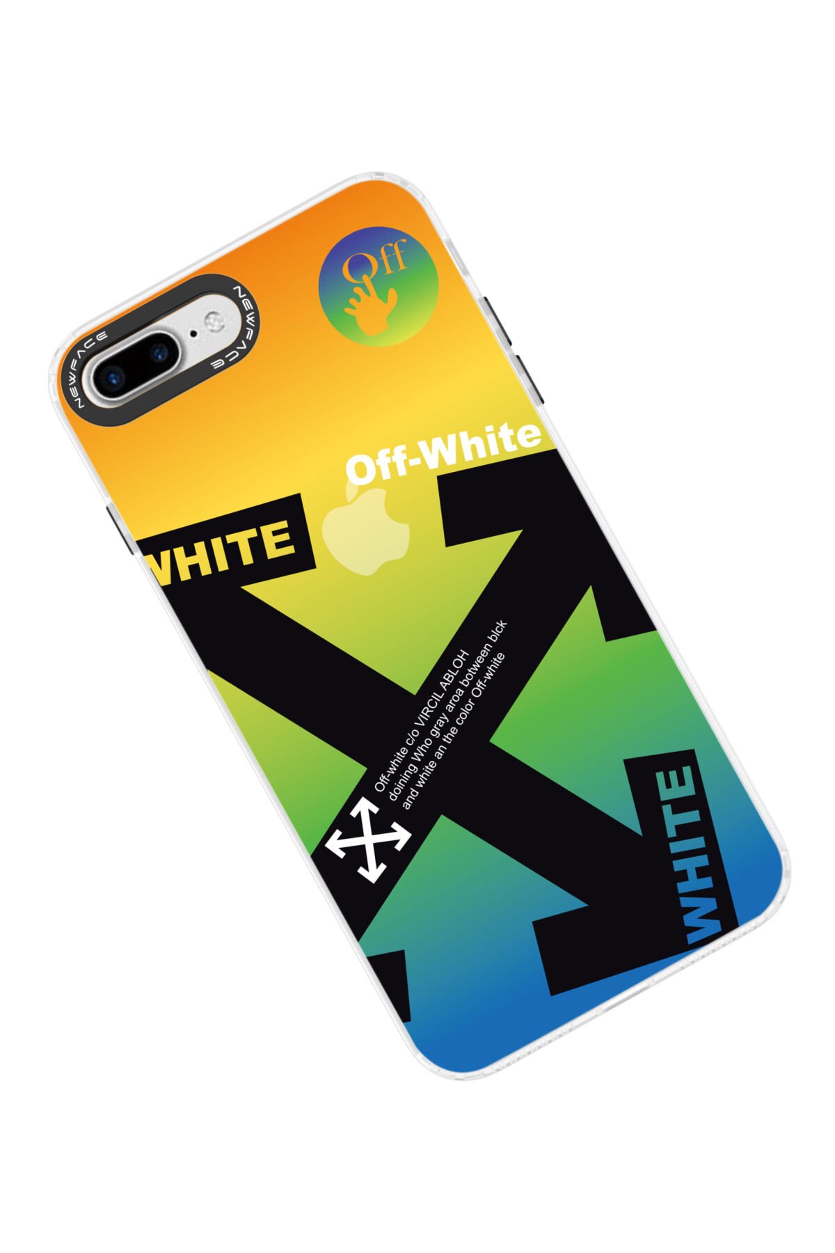 Newface iPhone 8 Plus Kılıf Miami Şeffaf Silikon - Fuşya