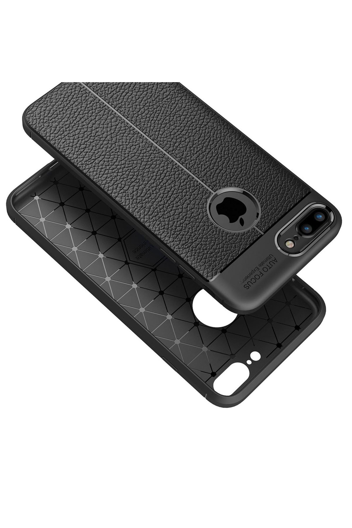 Newface iPhone 8 Plus Kılıf Palm Buzlu Kamera Sürgülü Silikon - Sarı