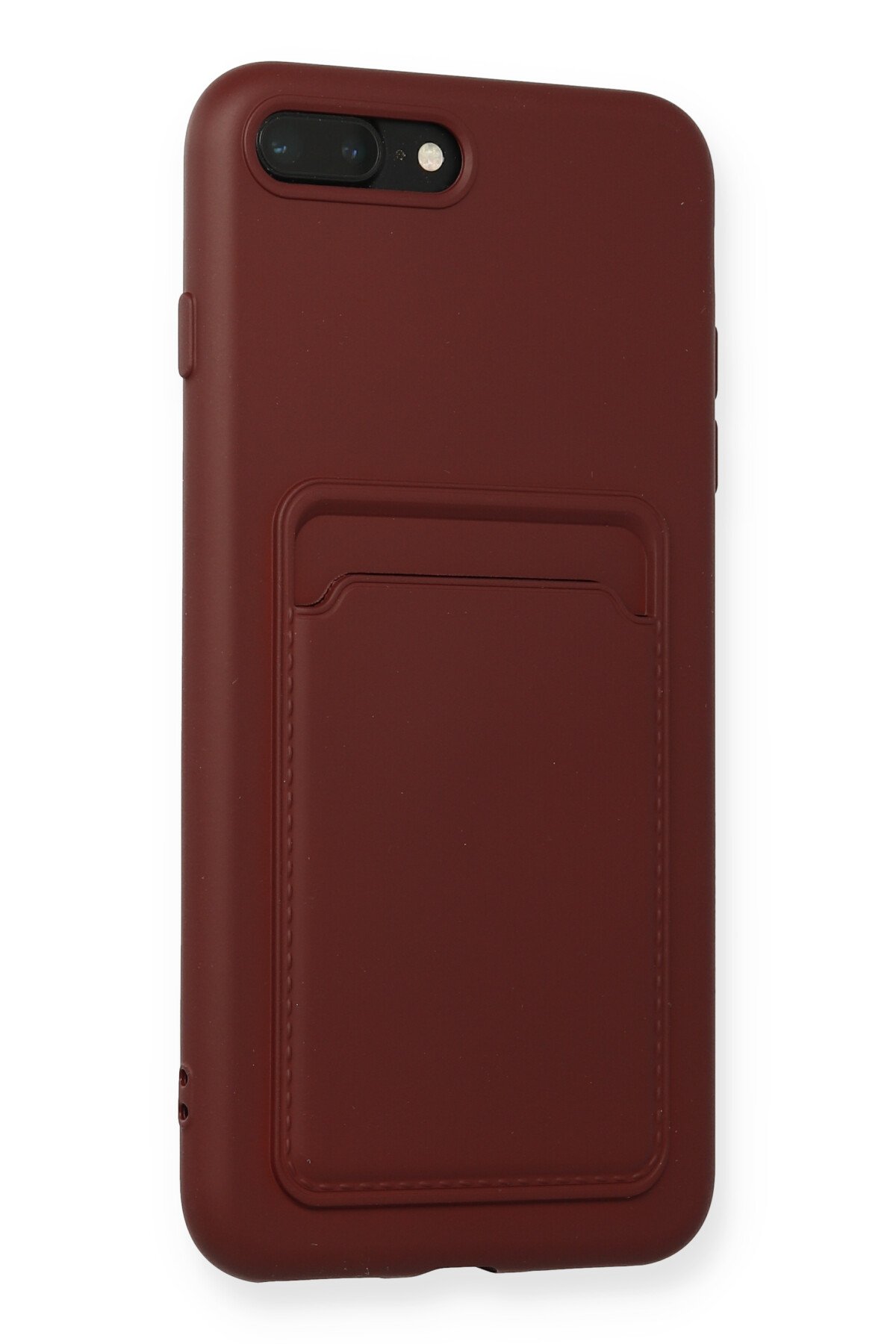 Newface iPhone 8 Plus Kılıf First Silikon - Bordo