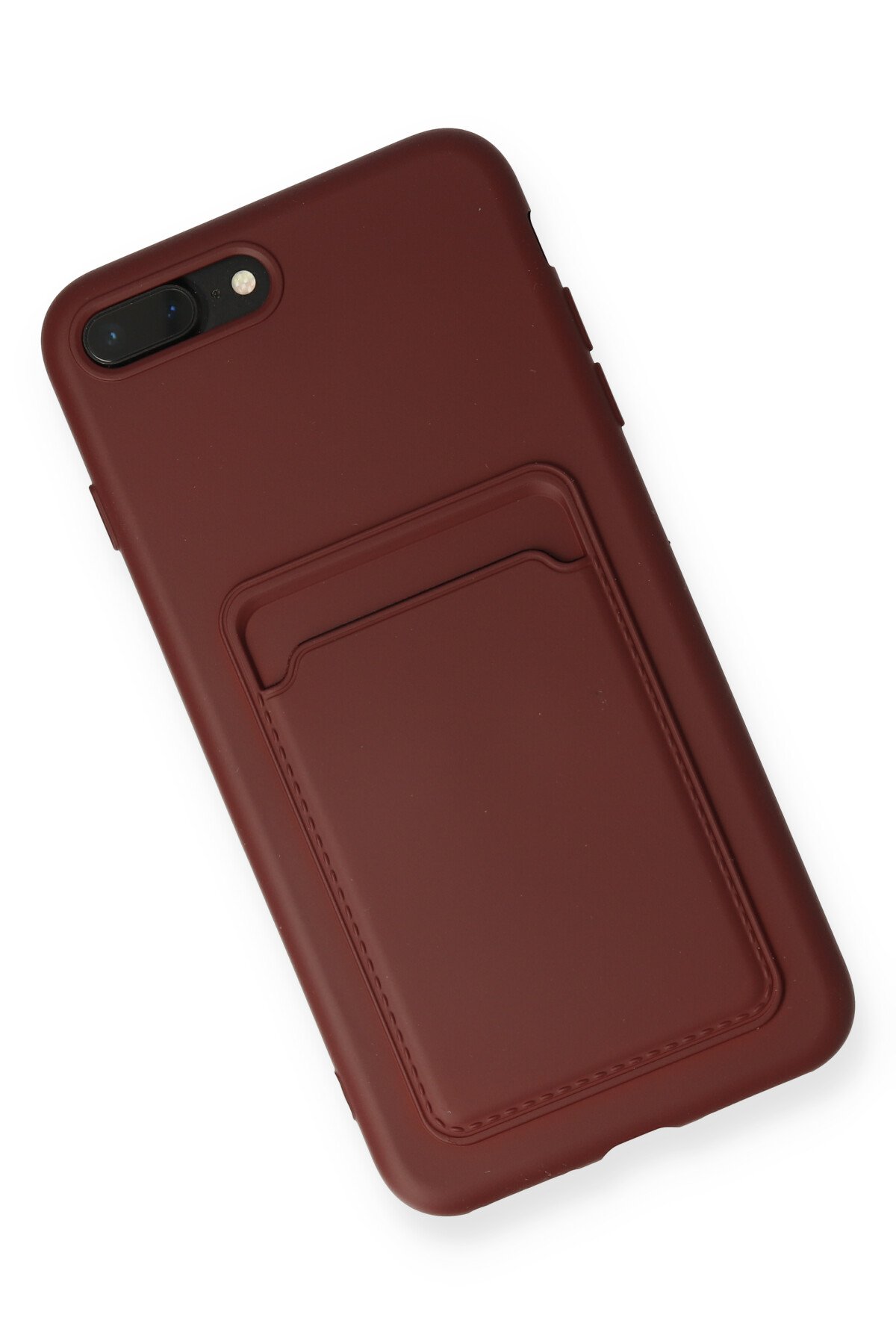 Newface iPhone 8 Plus Kılıf First Silikon - Bordo