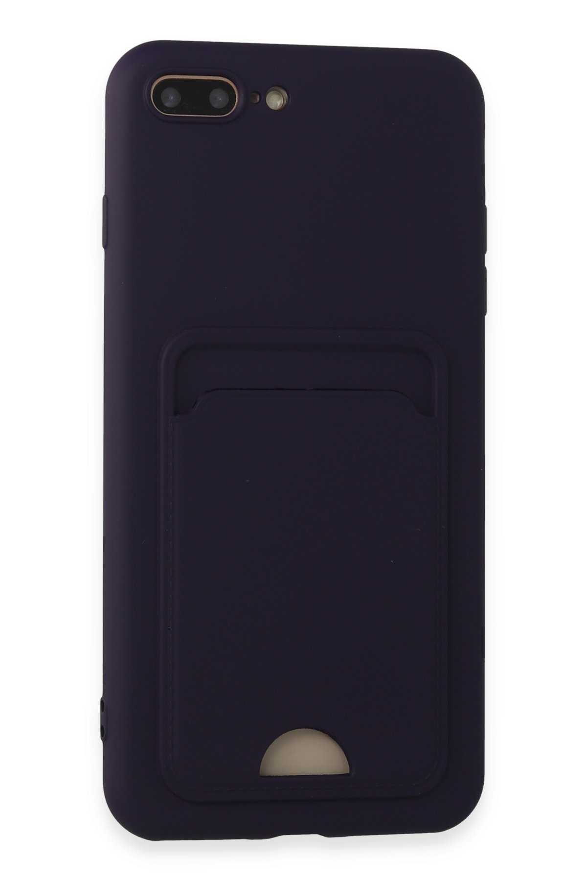 Newface iPhone 8 Plus Kılıf Kelvin Kartvizitli Silikon - Bordo