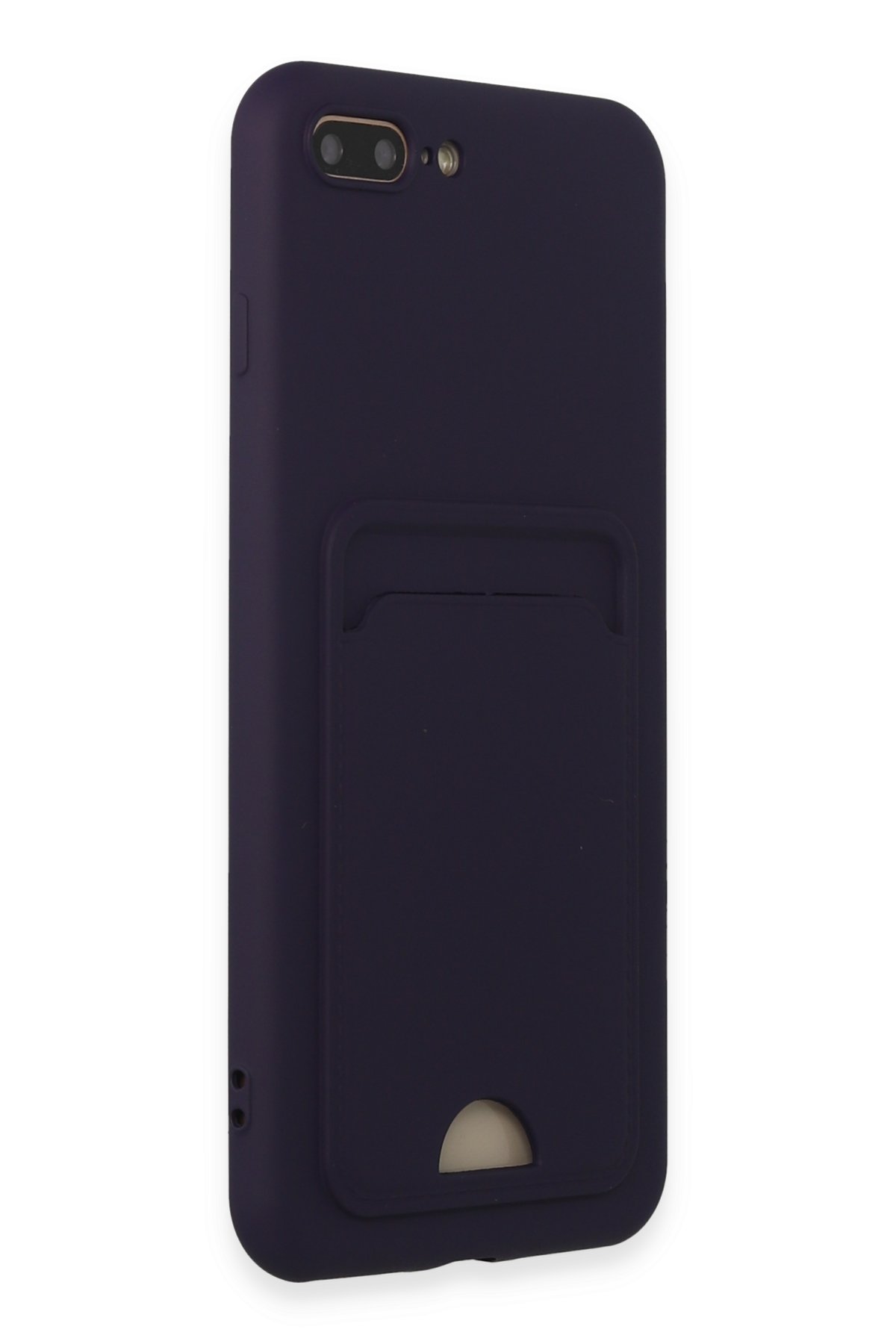 Newface iPhone 8 Plus Kılıf Kelvin Kartvizitli Silikon - Bordo