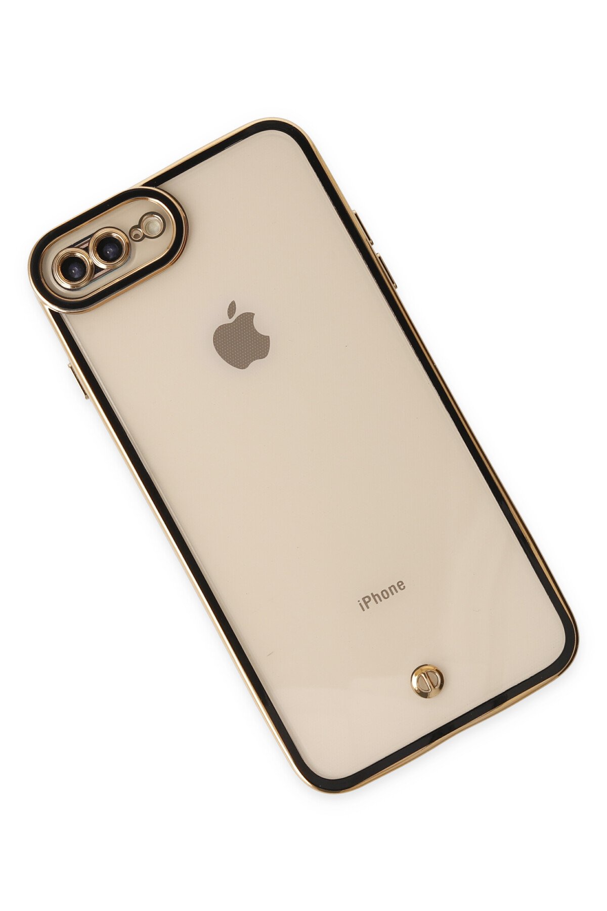 Newface iPhone 8 Plus Kılıf Palm Buzlu Kamera Sürgülü Silikon - Siyah